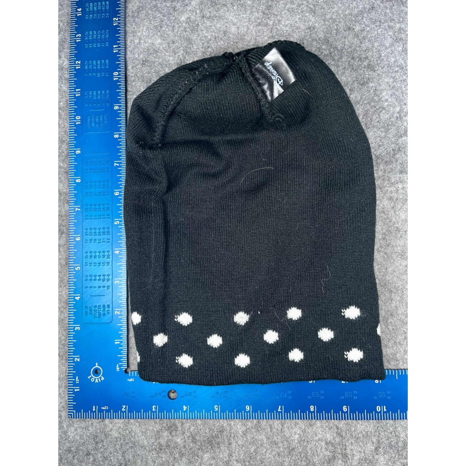 Disney Disney Beanie Toque Women One Size Black Acrylic Pom Minnie Mickey Mouse Pattern: Polka Dot 90s Cartoon Disney Hat Womens Size ONE SIZE - 7 Thumbnail