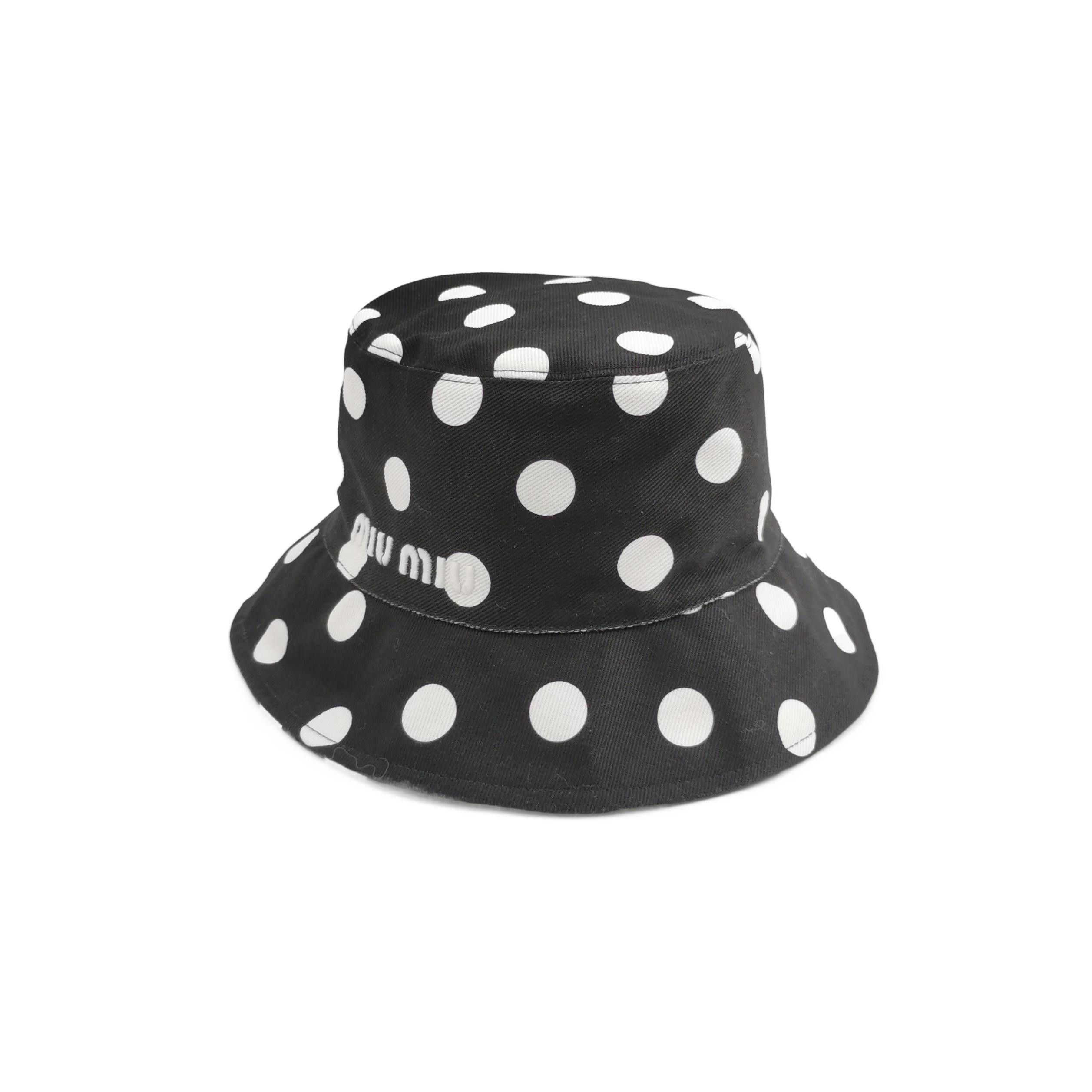 Miu Miu Miu Miu Polka Dot Bucket Hat ONE SIZE Size ONE SIZE - 1 Thumbnail
