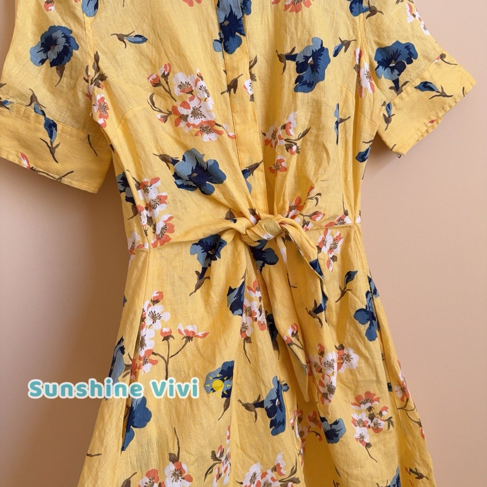 Polo Ralph Lauren NWT Polo Ralph Lauren Floral Woman Dress Yellow Short Sleeve Size S / US 4 / IT 40 - 2 Thumbnail
