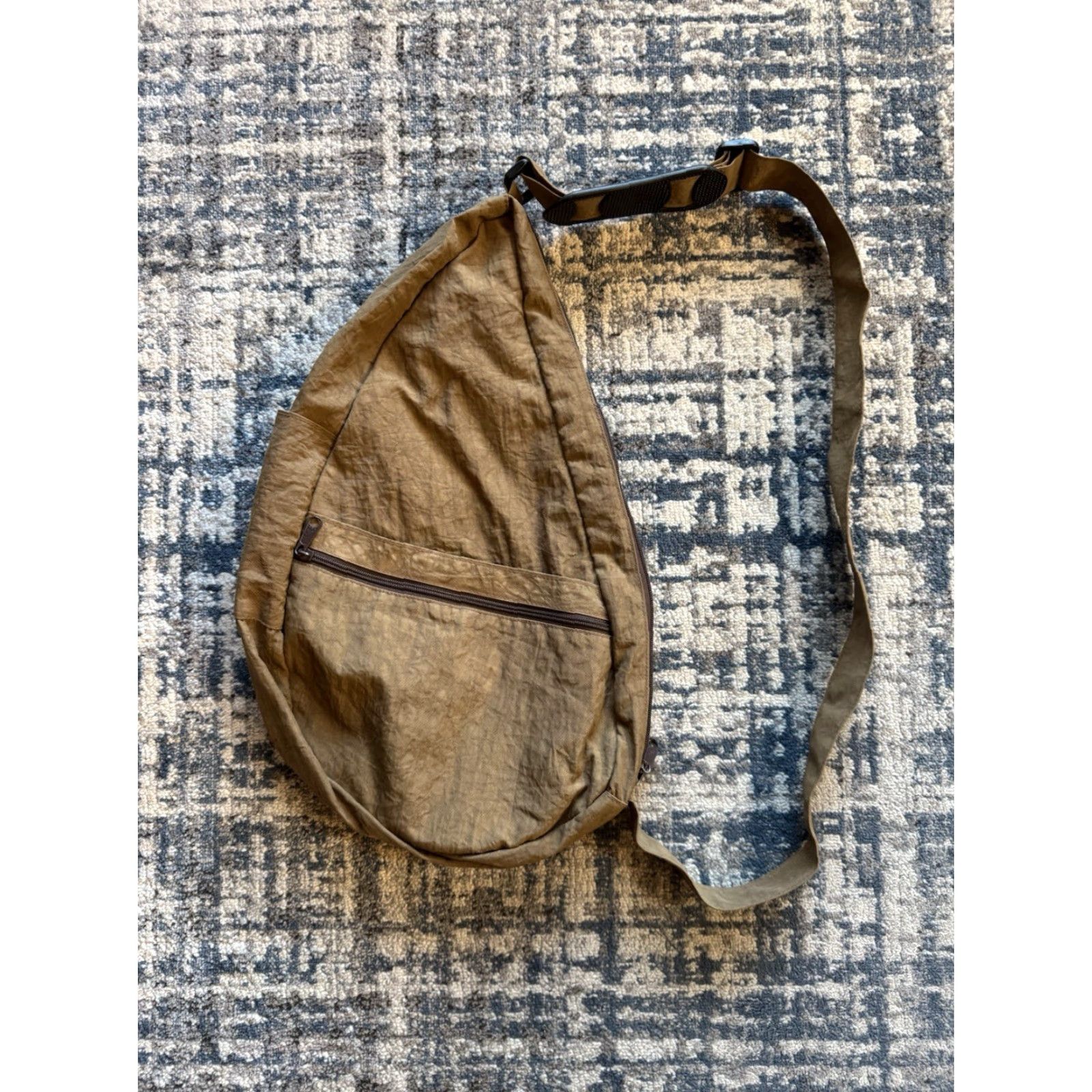 Vintage VINTAGE AmeriBag Sling Bag Backpack Brown Nylon UNISEX Adults Large 19" 13x6x19 Outdoor Hiking Camping Nylon Lined Textured Size ONE SIZE - 3 Thumbnail