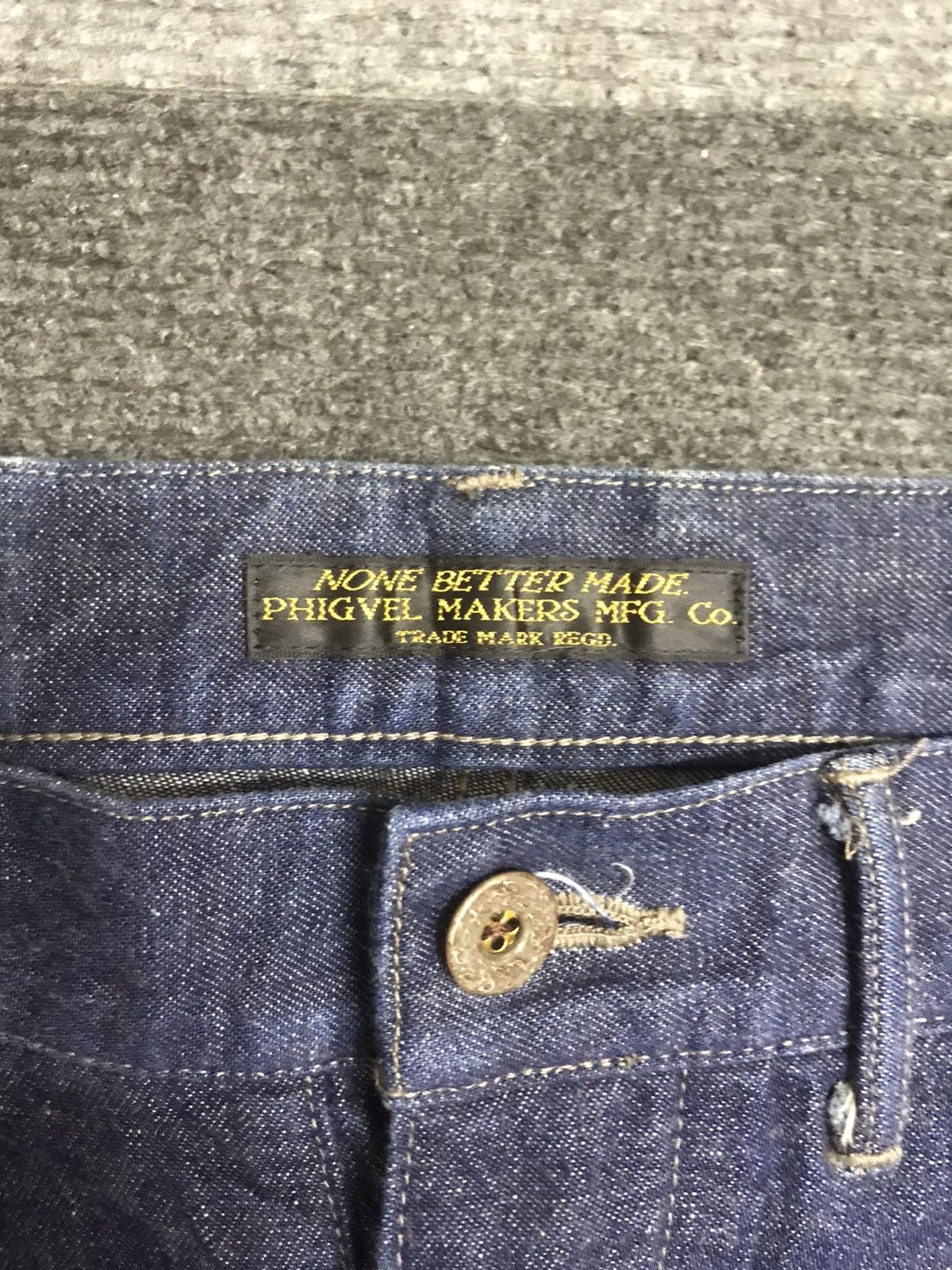Japanese Brand PHIGVEL MAKERS MFG Navy Military Denim Size US 36 / EU 52 - 6 Thumbnail