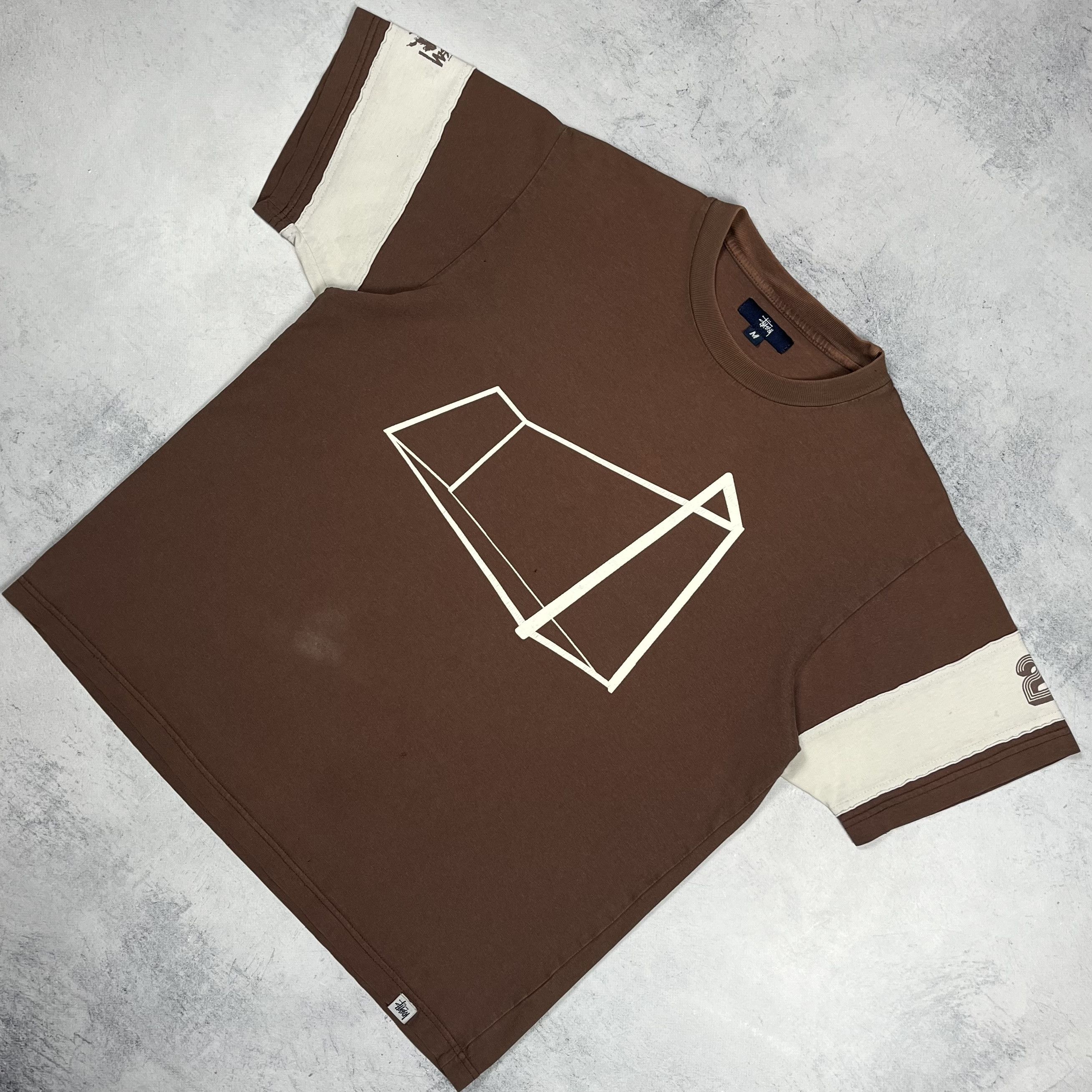 Vintage Stussy 24 Big Logo Rare Brown T Shirt 90’s
