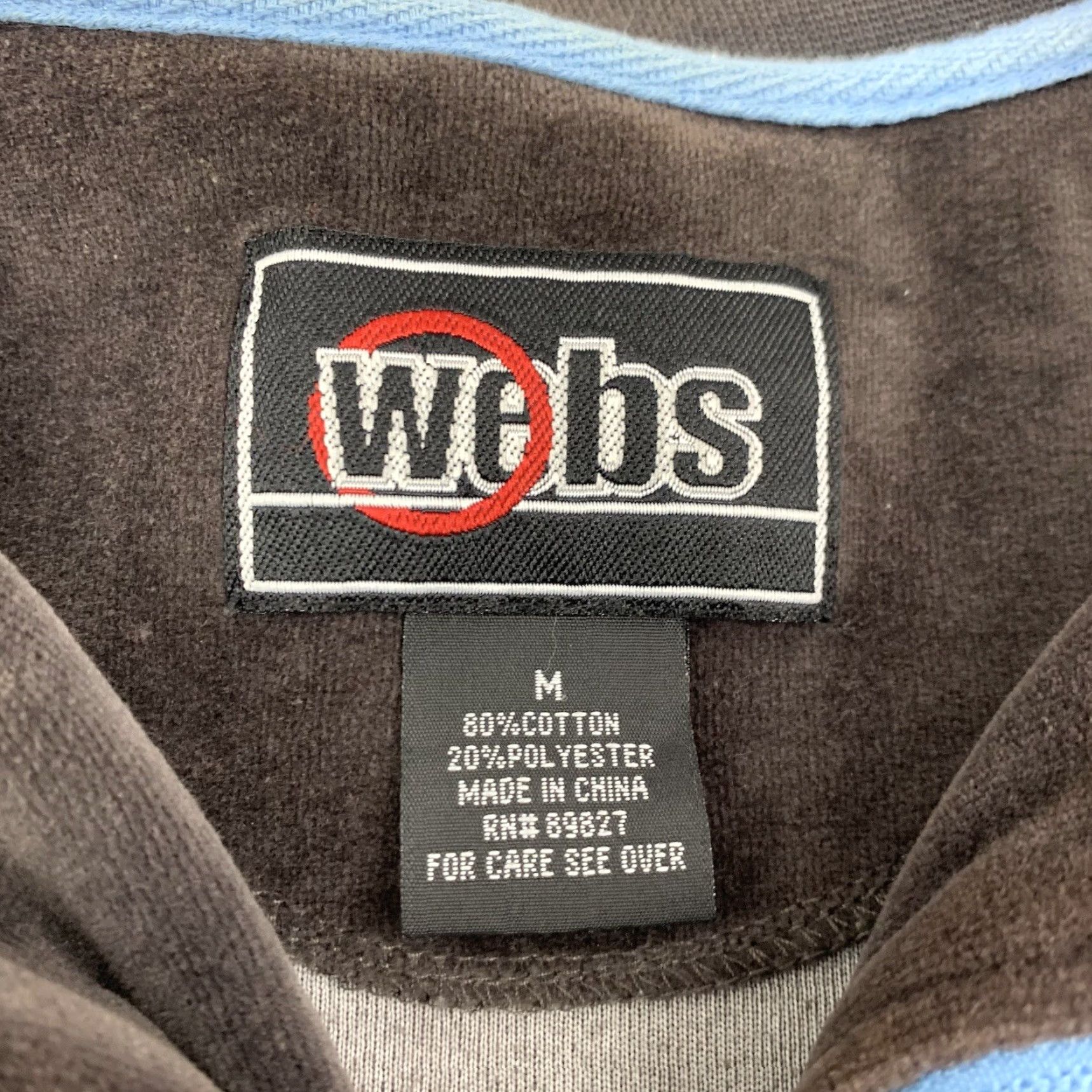 Vintage VINTAGE Webs Jacket Men Adult Medium Brown Blue Grunge Skater Y2K Urban Wear Street Zip Full Zip Size US M / EU 48-50 / 2 - 4 Thumbnail