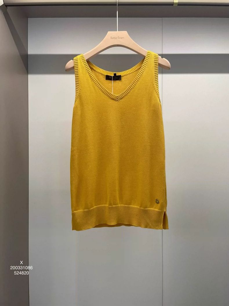 Loro Piana LORO PIANA Yellow silk cotton vest Size S / US 4 / IT 40 - 1 Thumbnail