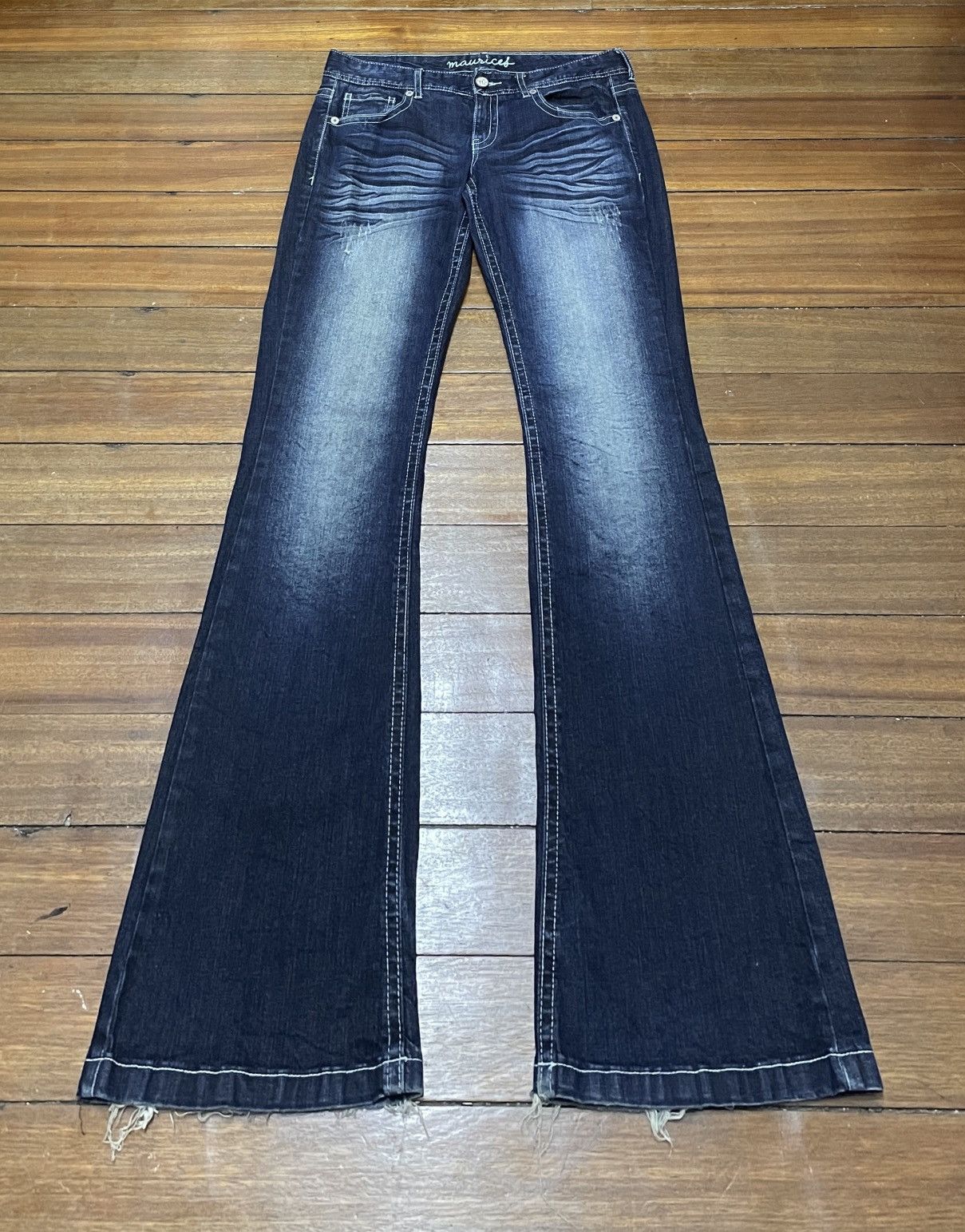 Very Rare Vintage Japanese Brand Maurices Flared Jeans 2000s