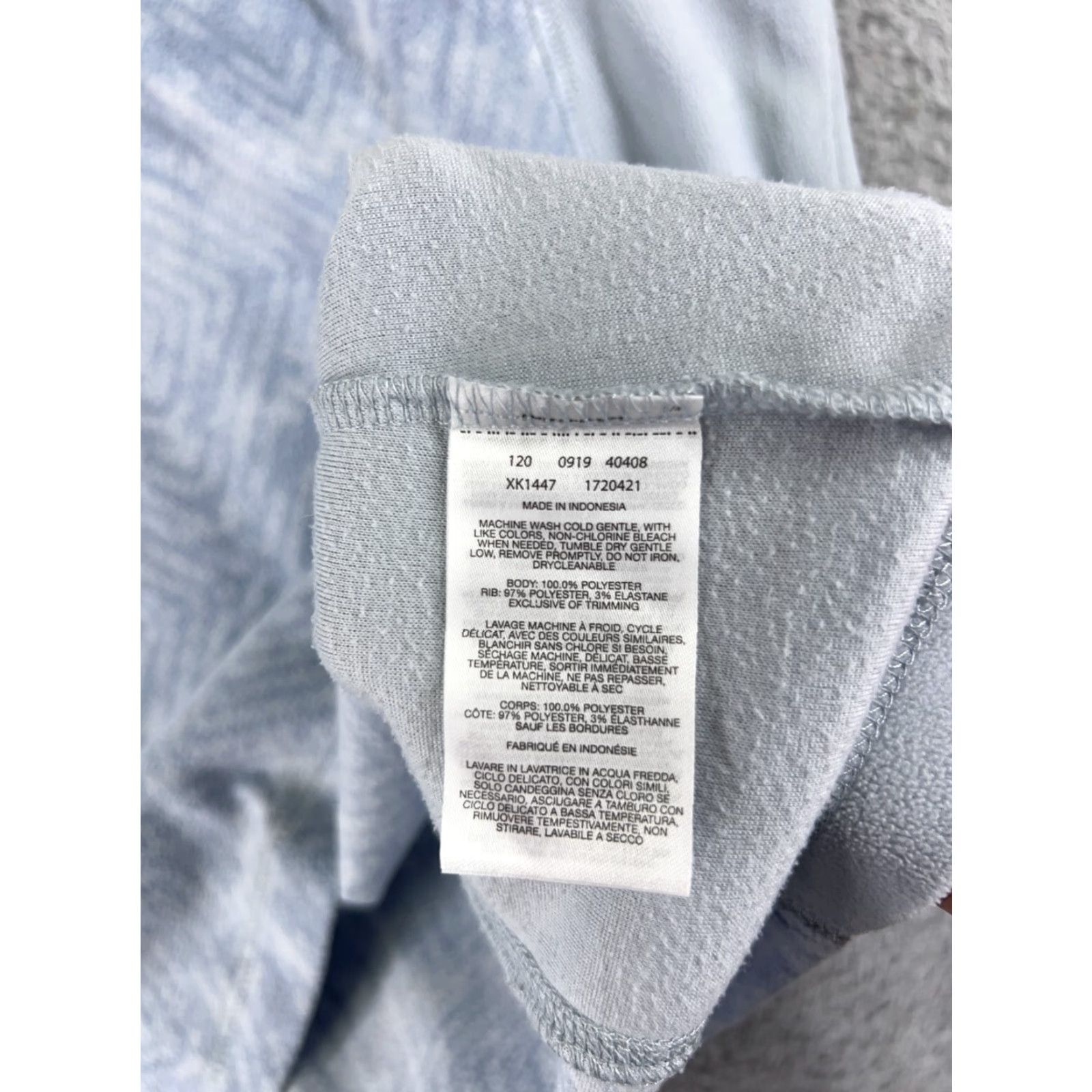 Vintage Columbia Pullover Sweater Women XL Blue Diamond Pattern Fleece Zip Mock Neck All Seasons Outdoor Jacket Modern Fit Size XL / US 12-14 / IT 48-50 - 7 Thumbnail
