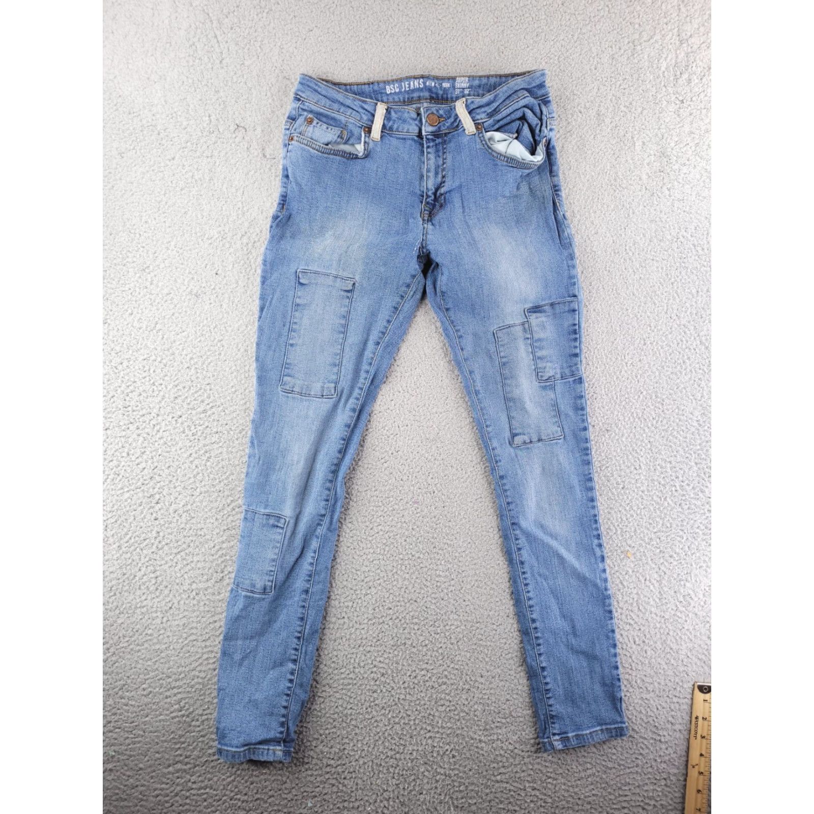 Vintage BSC jeans Mens 28x30 Blue SUPER SKINNY patchwork Jeans Mens 28 30 Blue Skinny Vintage? Size US 28 / EU 44 - 2 Thumbnail