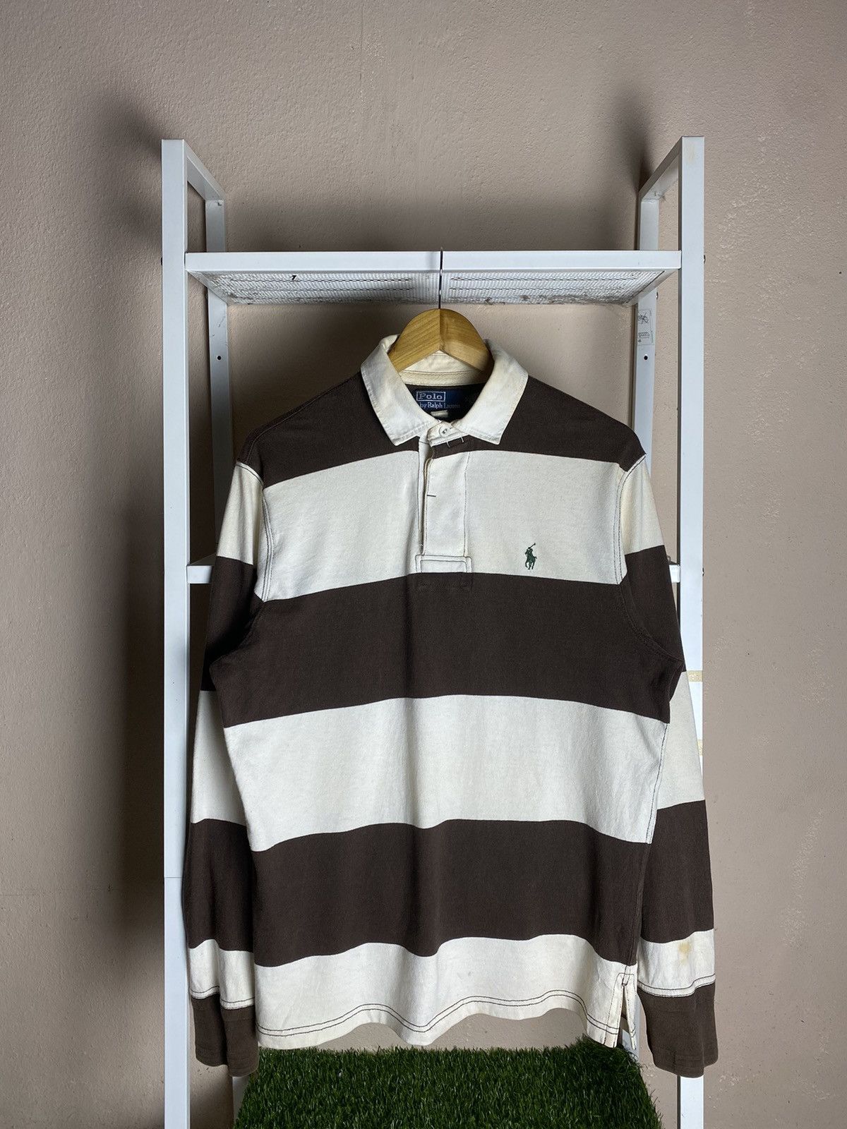 Polo Ralph Lauren Faded Stain Vintage Polo Ralph Lauren Rugby Stripe ...