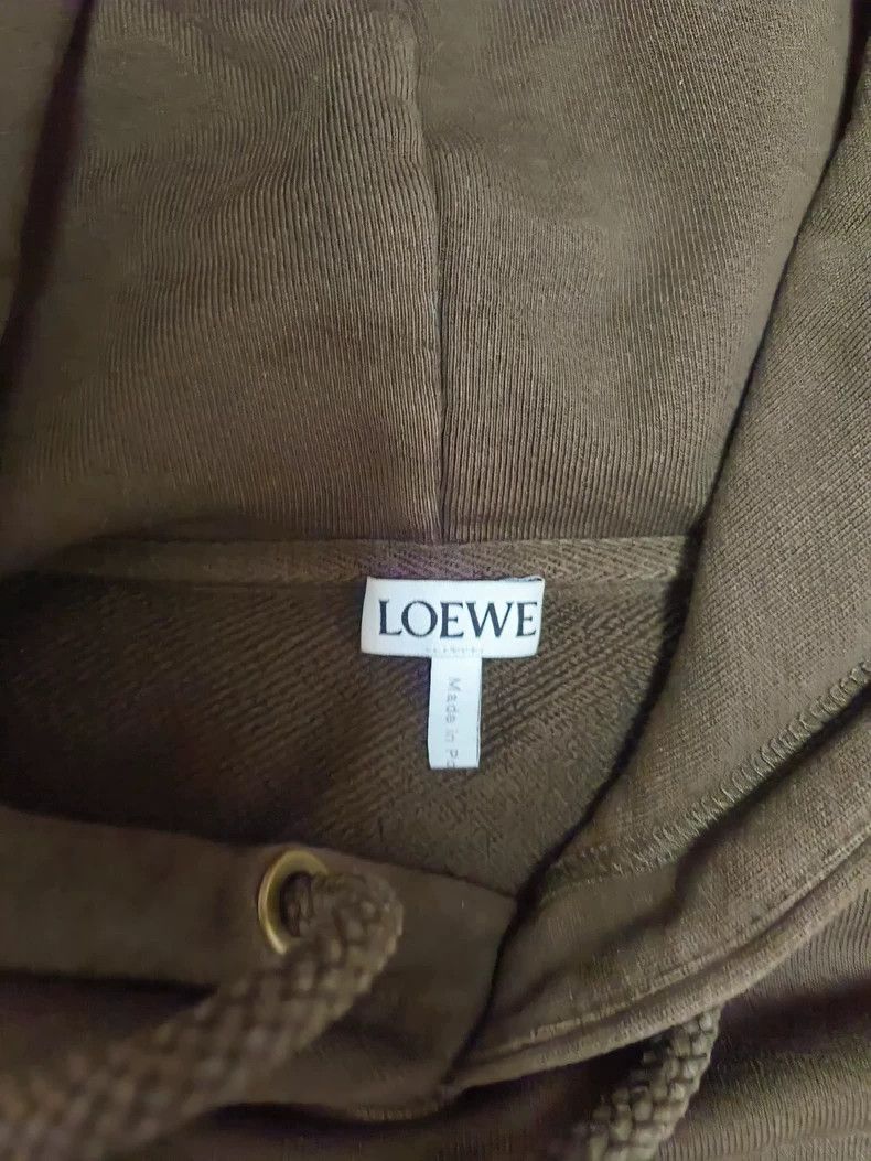 Loewe LOEWE Kaki brown suede Logo cap衫. Size L / US 10 / IT 46 - 3 Thumbnail