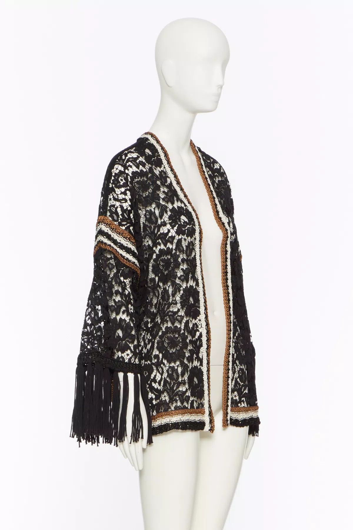 Valentino o1s1wg110426 Lace Cardigan in Multicolor Size L / US 10 / IT 46 - 2 Thumbnail