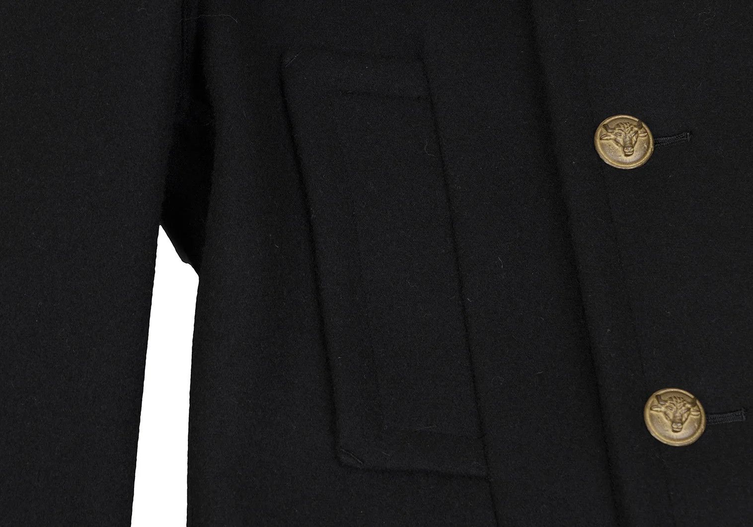 Jean Paul Gaultier Wool Coat with Metal Buttons in Black, Size 48 Size US M / EU 48-50 / 2 - 6 Thumbnail