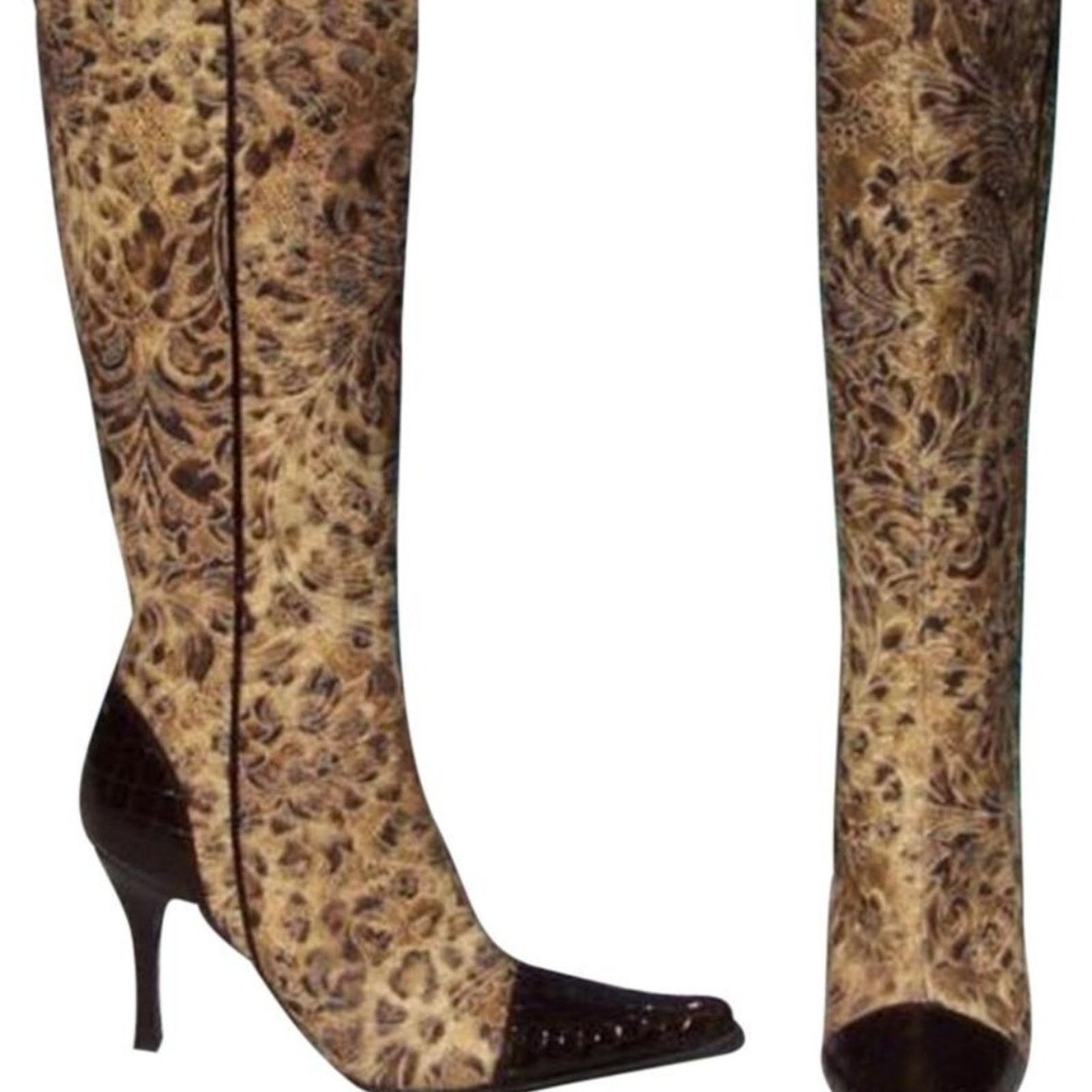 Donald Pliner Donald Pliner Bronze Gator Leather Leopard Boot $495 NWT Size US 6.5 / IT 36.5 - 3 Thumbnail