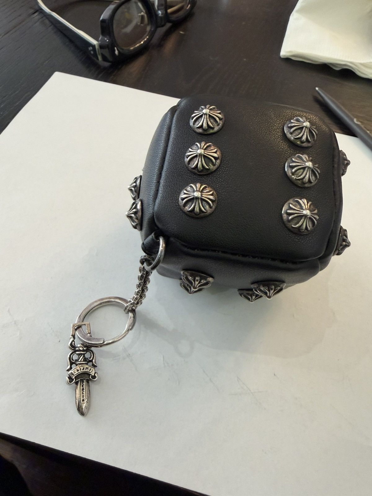 Chrome Hearts Chrome Hearts LEATHER STUD DICE KEY CHAIN new Size ONE SIZE - 4 Thumbnail