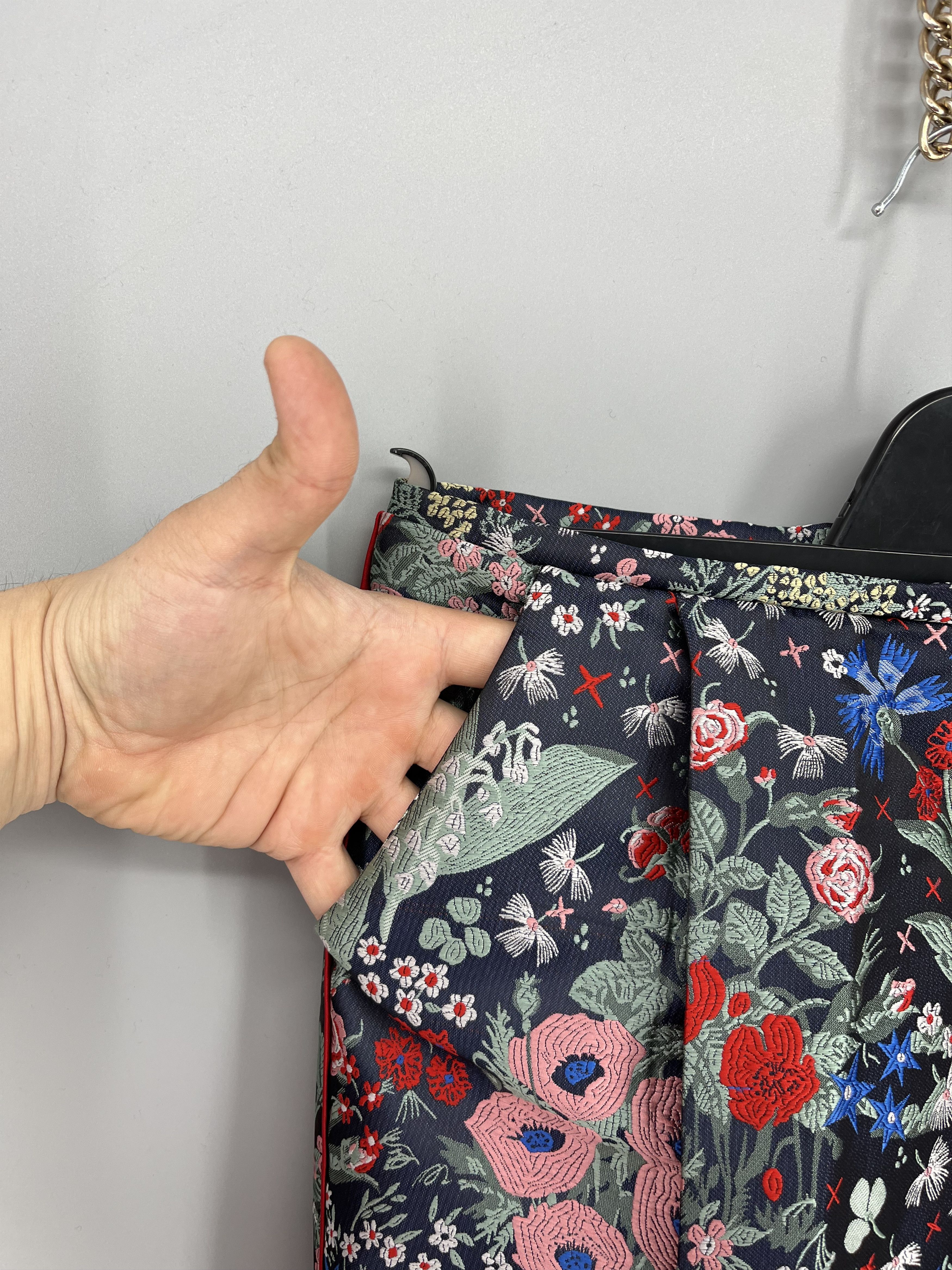 Vintage NEW SISTER JANE Floral Jacquard Trousers Size 30" / US 8 / IT 44 - 9 Thumbnail
