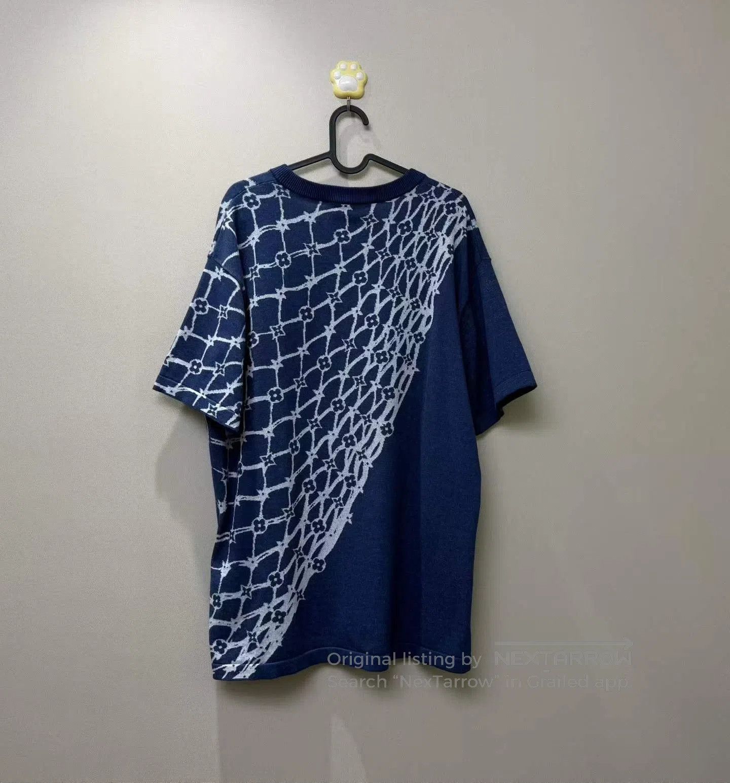 Louis Vuitton Louis Vuitton Blue Net Full Logo Knit Short Sleeve| Size US L / EU 52-54 / 3 - 4 Thumbnail