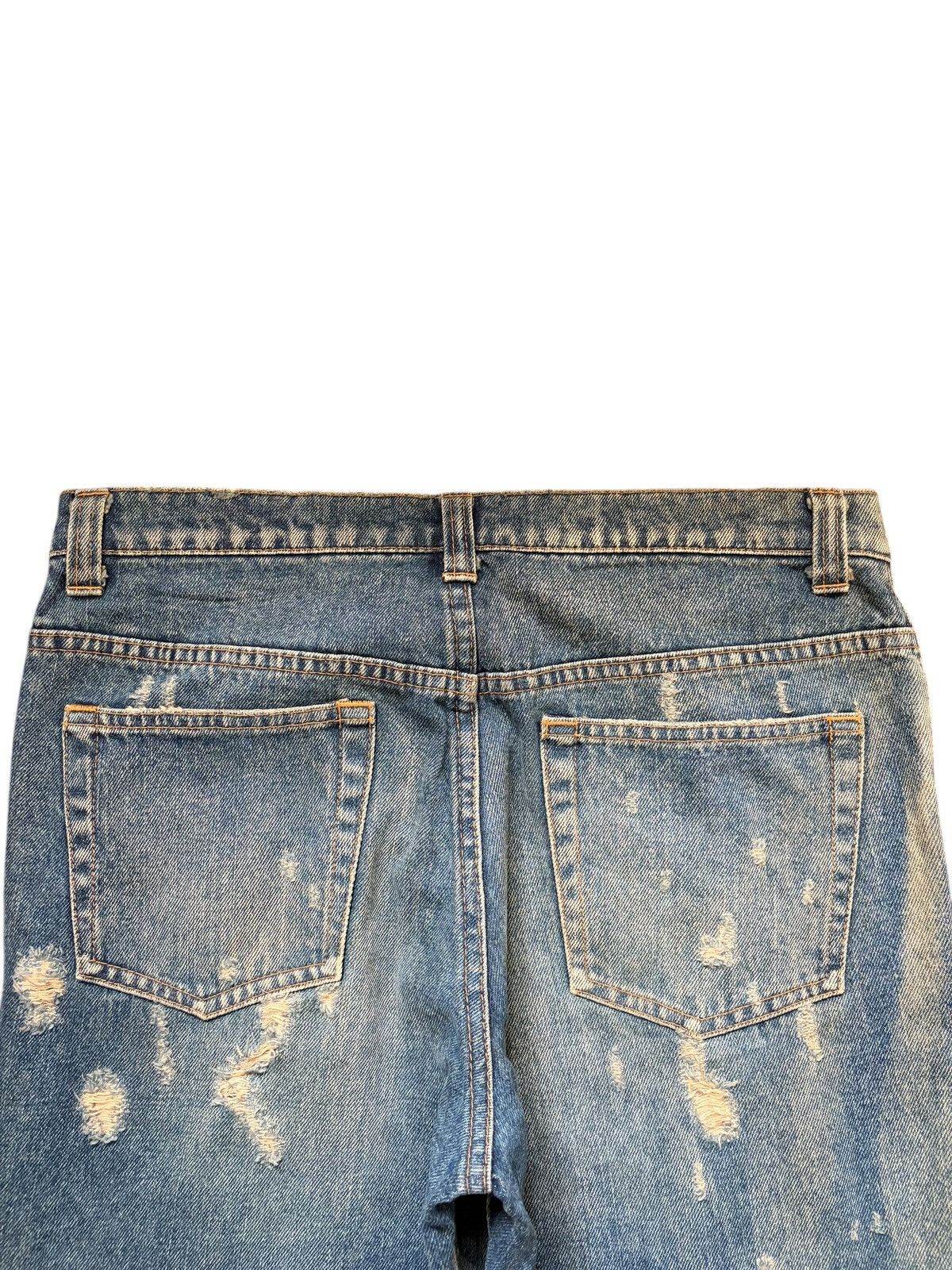 If Six Was Nine Vintage Japanese Brand Rusty Wash Distress Flare Jeans Size 31" - 4 Thumbnail