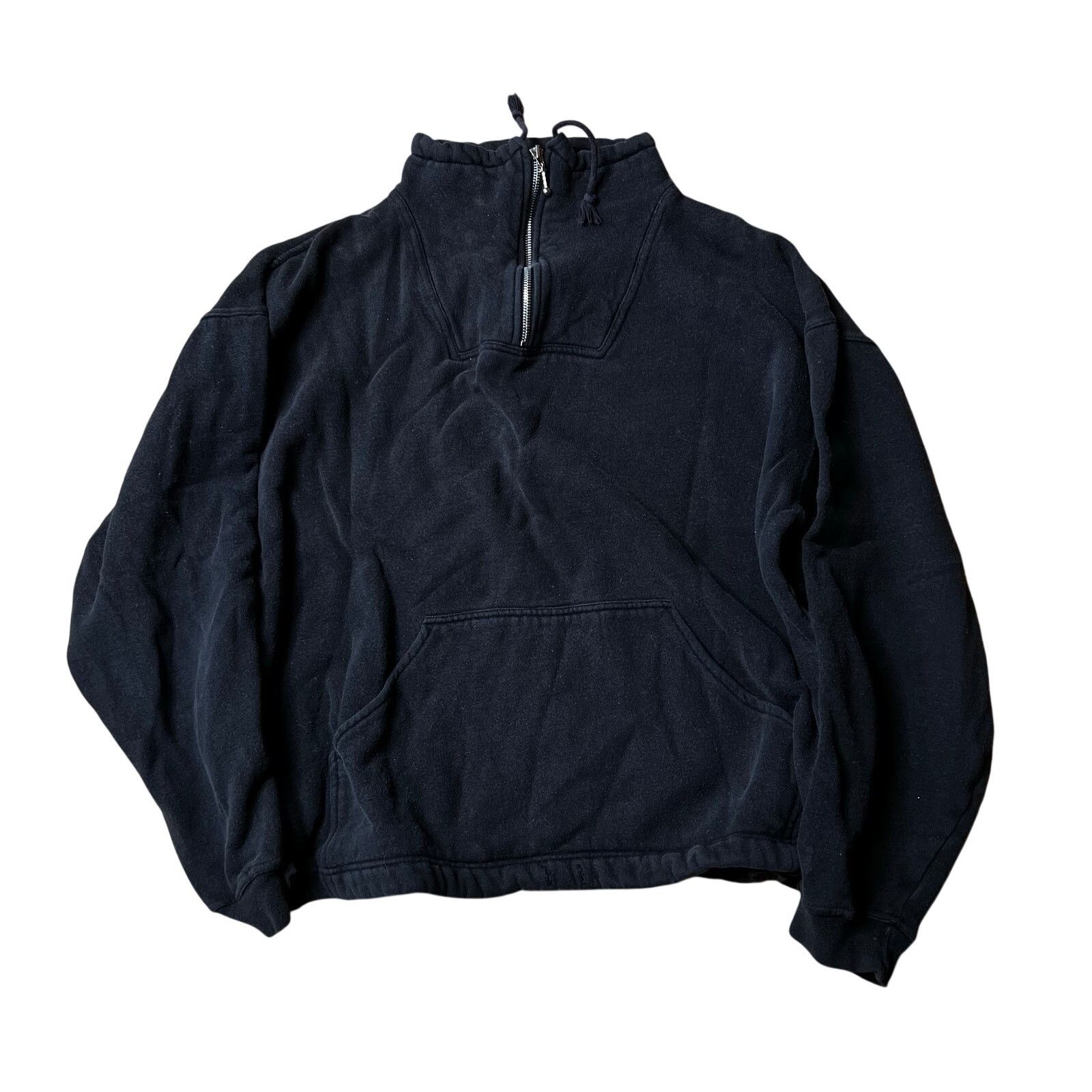 Levi's Vintage 80s Levi’s 1/4 Zip Sweatshirt Black Large Size US L / EU 52-54 / 3 - 1 Thumbnail