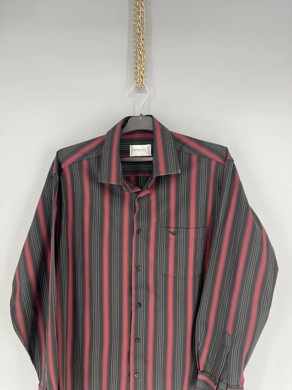 Armani Vintage Striped Shirt Armani Collezioni Size XL Rare Size US M / EU 48-50 / 2 - 6 Thumbnail