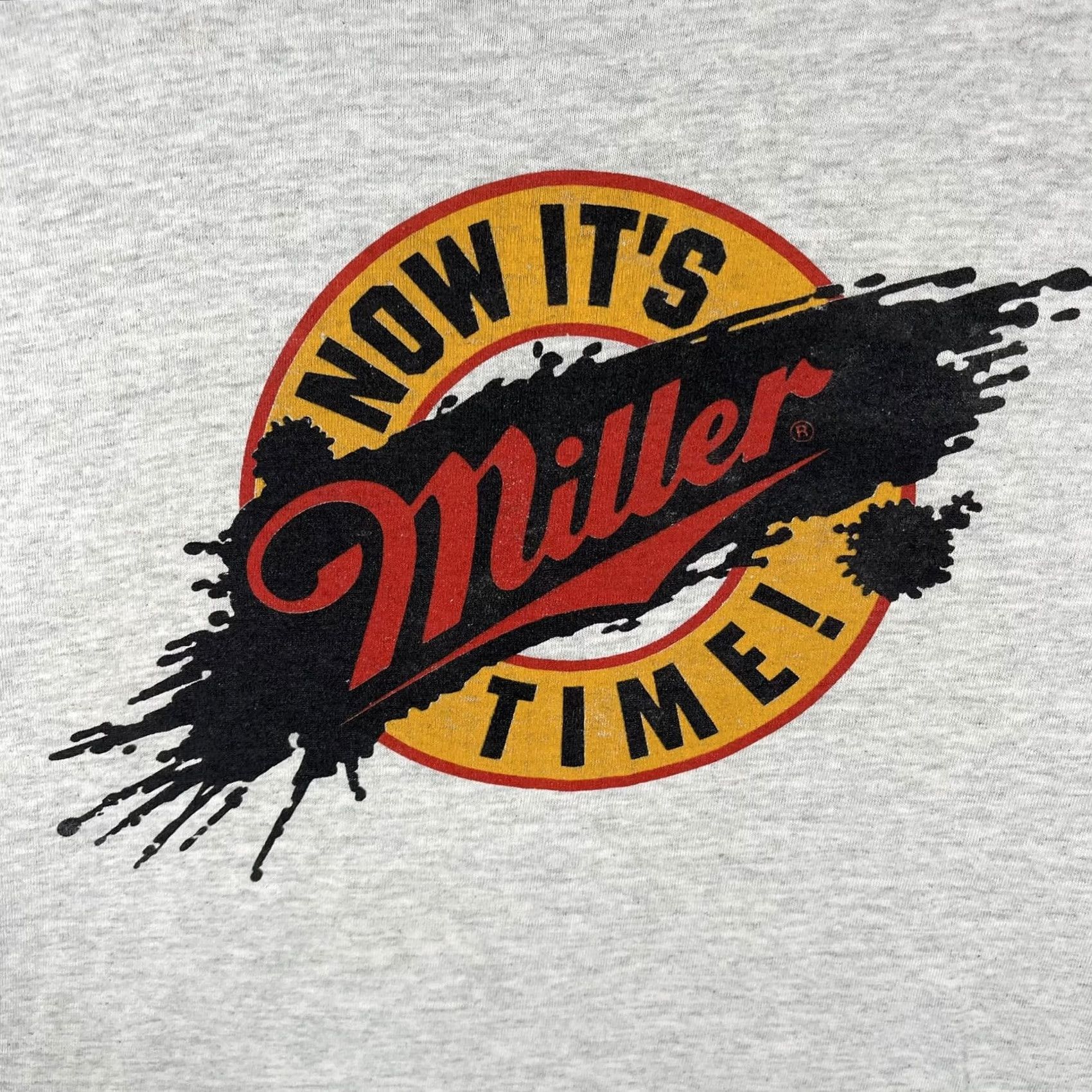 Fruit Of The Loom VINTAGE Miller Time Fruit Of The Loom Shirt Mens XL Gray Now Graphic Beer Tee Size US XL / EU 56 / 4 - 4 Thumbnail