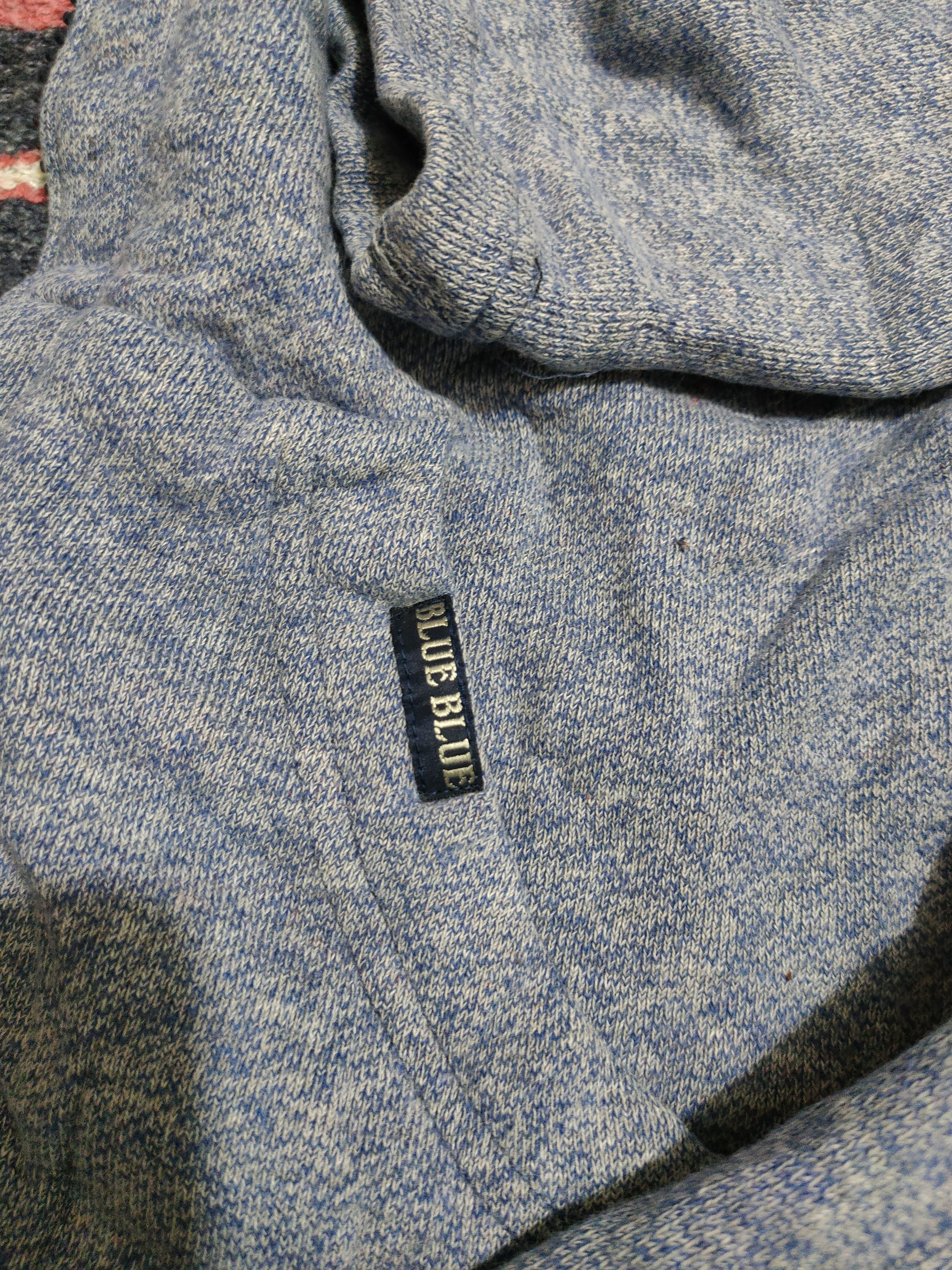 Blue Blue Japan × Japanese Brand × Vintage 🔥 Vintage Blue Blue Japan Recycle fiber zip Hoodie Size US L / EU 52-54 / 3 - 7 Thumbnail
