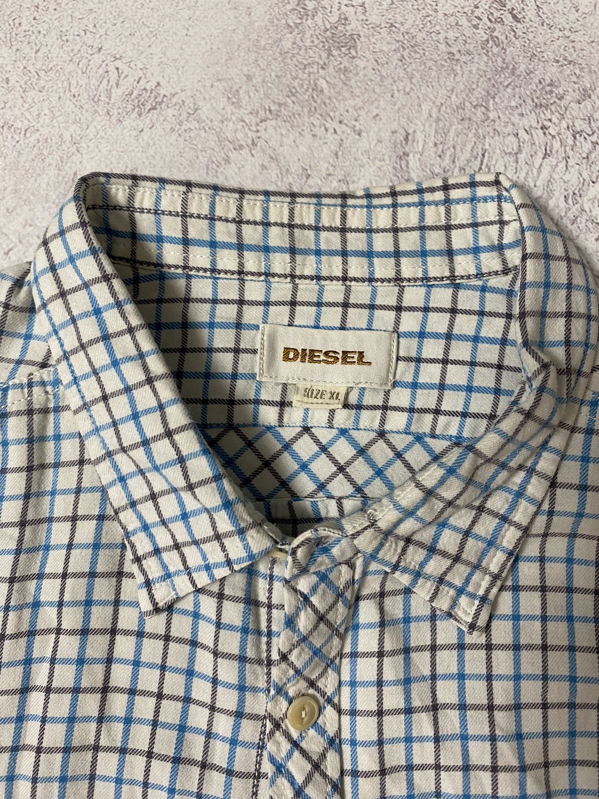 Diesel Vintage Diesel Button Up Check Shirt Zip Pocket Size XL Size US XL / EU 56 / 4 - 6 Thumbnail