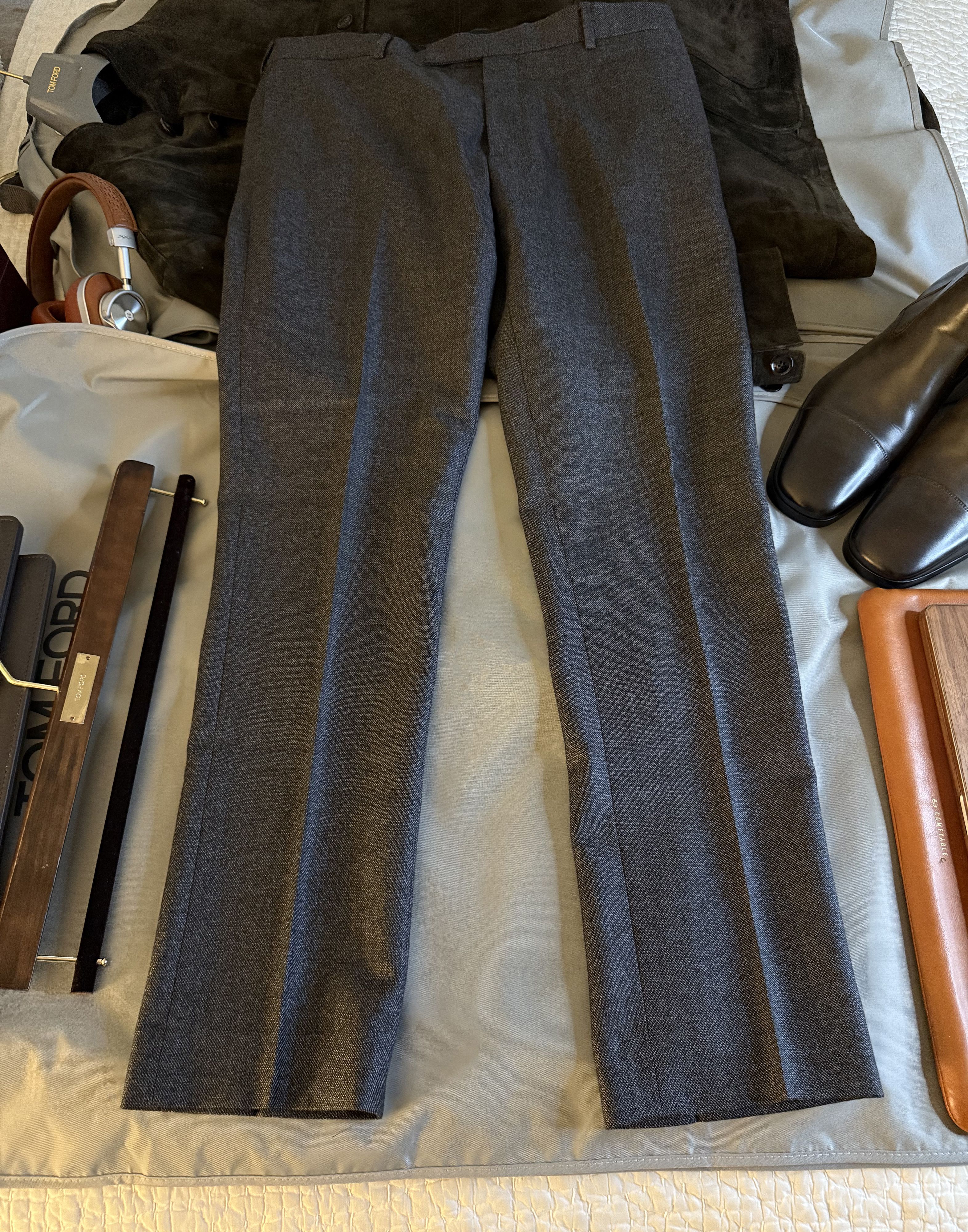 Dior Best Dressed Rare $2,300 w/tax DIOR Textured Grey Trousers Size US 34 / EU 50 - 3 Thumbnail