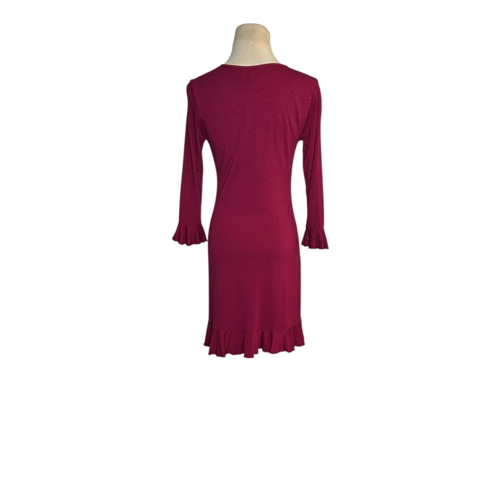 Urban Outfitters Urban Outfitters Grace Burgundy Ruffle Mini Dress size Small Size S / US 4 / IT 40 - 13 Thumbnail