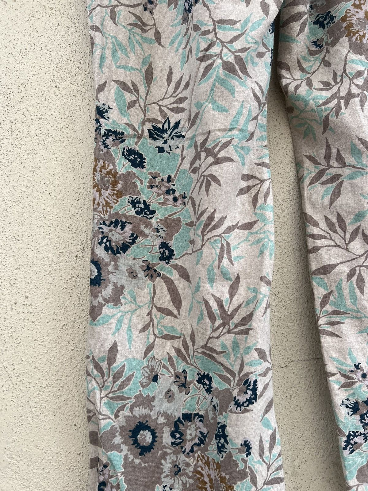 ABAHOUSE Vintage Abahouse Japan 100% Linen Floral Trouser Pant Size US 31 - 16 Thumbnail
