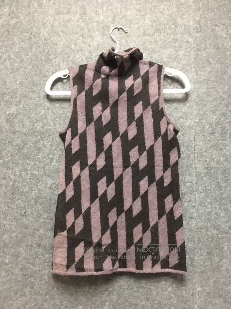 Hermes Hermes Gingham Pattern Sleeveless Knit Vest Size S / US 4 / IT 40 - 2 Thumbnail