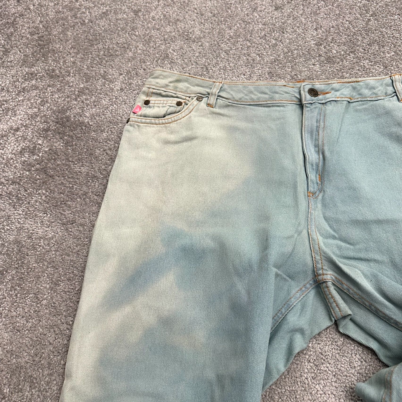 Vintage Woman Within Jeans 18W Denim Blue Straight Leg Plus Size 39x29.5 Womens Fashion Comfort Size 40" / US 18 - 3 Thumbnail