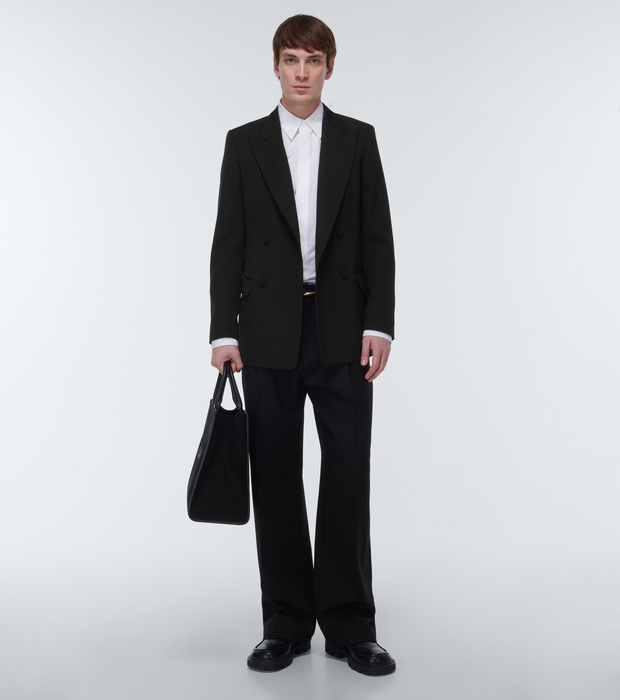 Lanvin o1y0225 Double-Breasted Blazer in Black Size US L / EU 52-54 / 3 - 5 Thumbnail