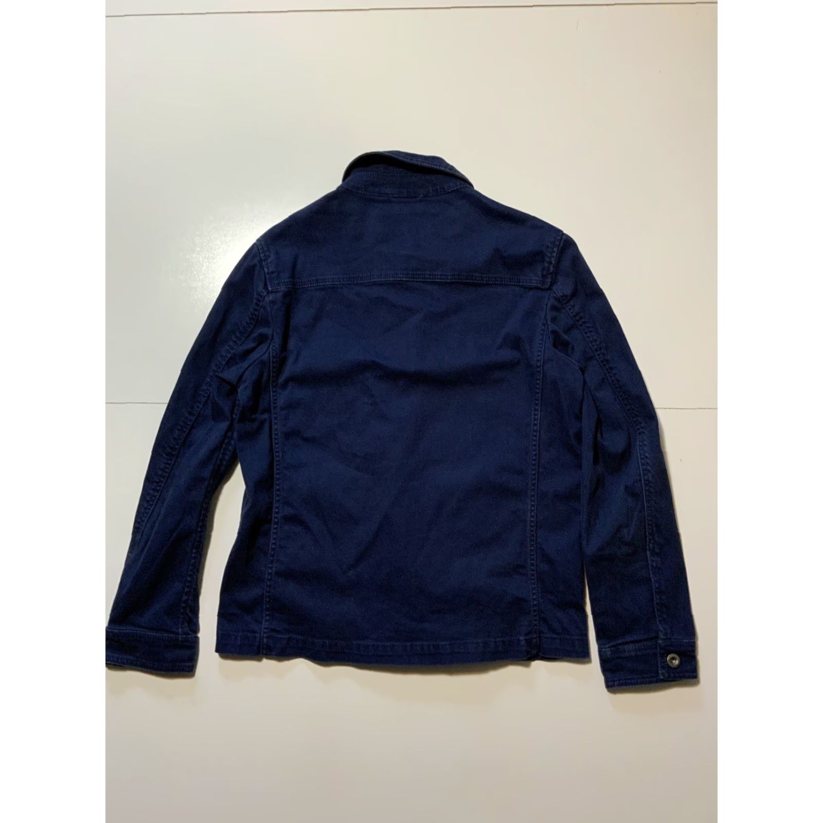 Zara VINTAGE Zara Man Slow Wear 74 Ready Navy Blue Workwear Collared Overshirt Jacket Sz S Men Blue Collared Workwear Jacket Mens Size US S / EU 44-46 / 1 - 2 Thumbnail