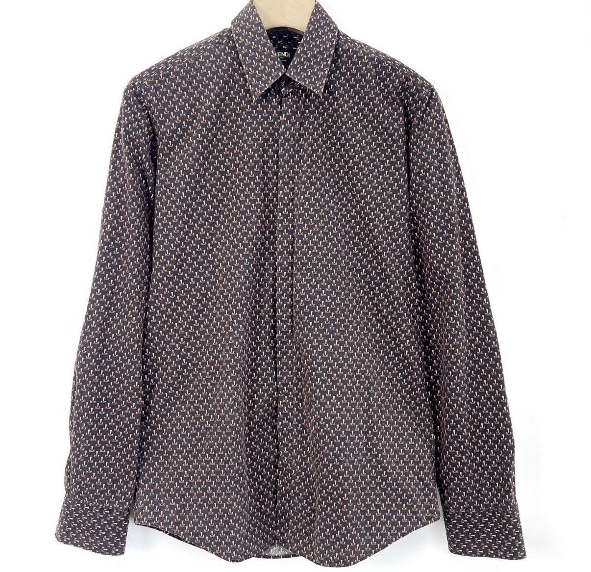 Fendi Fendi Little Devil All-Over Print Long Sleeve Shirt K12 Size US S / EU 44-46 / 1 - 1 Thumbnail