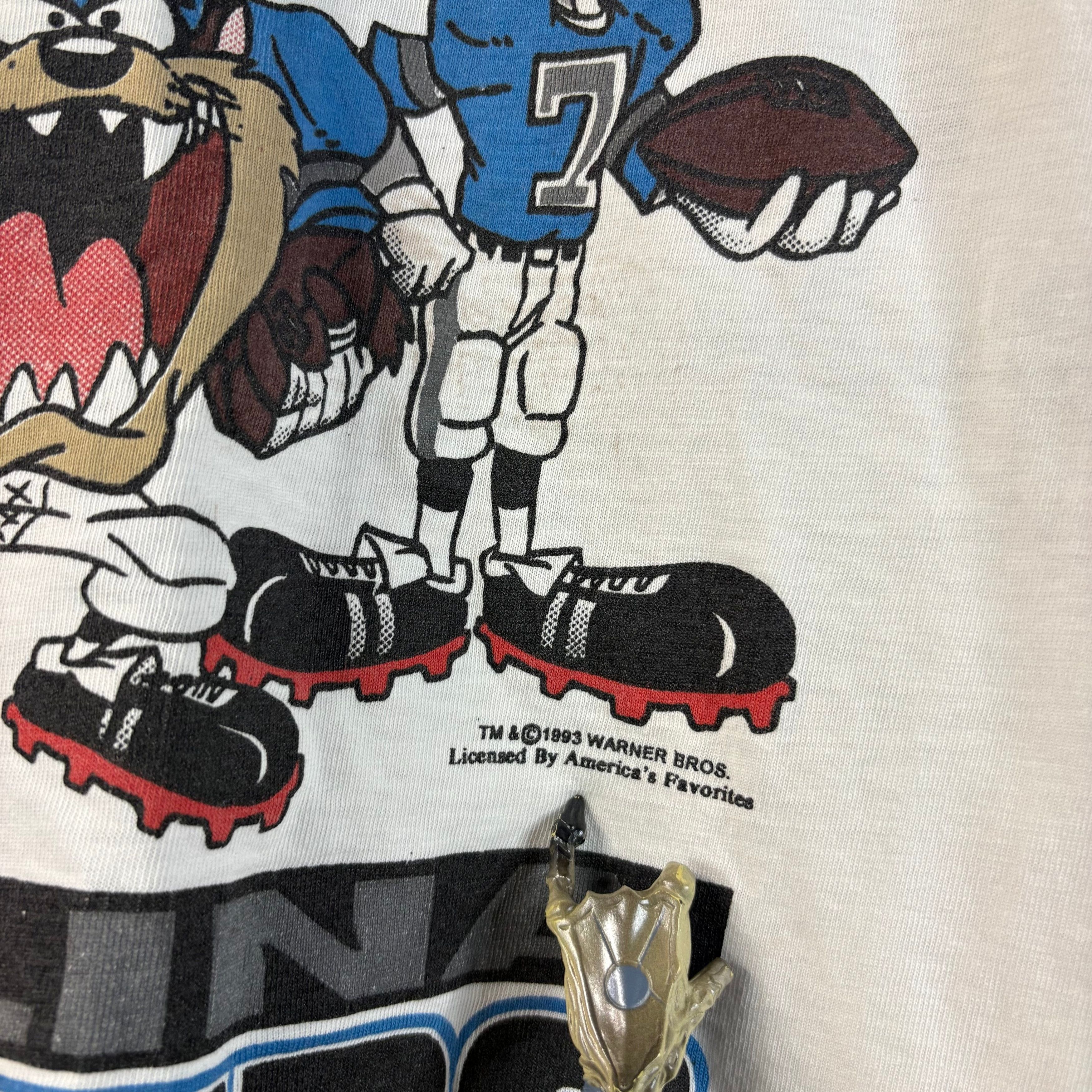 Vintage vintage 1990s Carolina Panthers Looney Tunes Crossover Tee Size US L / EU 52-54 / 3 - 2 Thumbnail