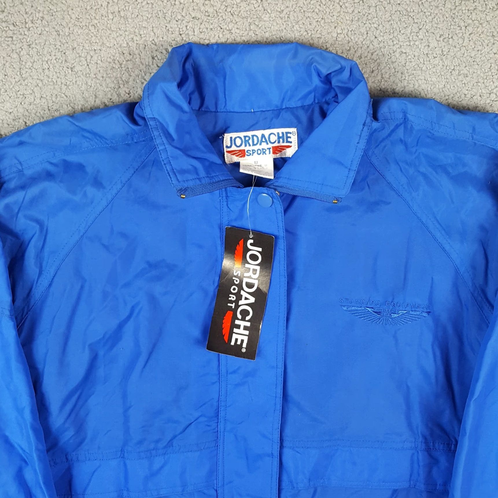 Jordache Vintage Jordache Windbreaker Jacket Women M Blue 80s 90s Track Suit Top Retro Outerwear Size M / US 6-8 / IT 42-44 - 2 Thumbnail