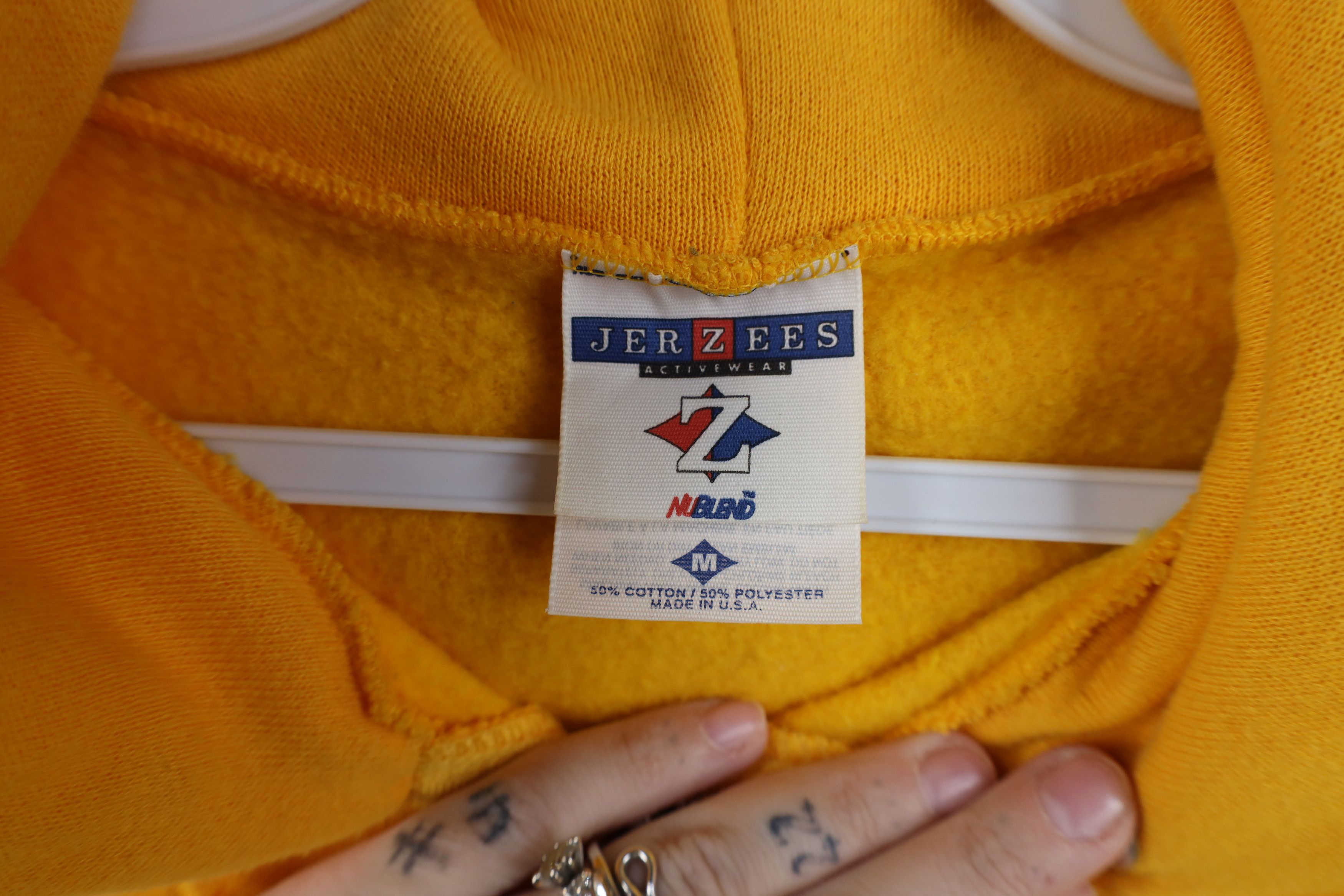 Vintage Vintage 90s Streetwear Full Zip Hoodie Sweatshirt Yellow USA Size US M / EU 48-50 / 2 - 9 Thumbnail