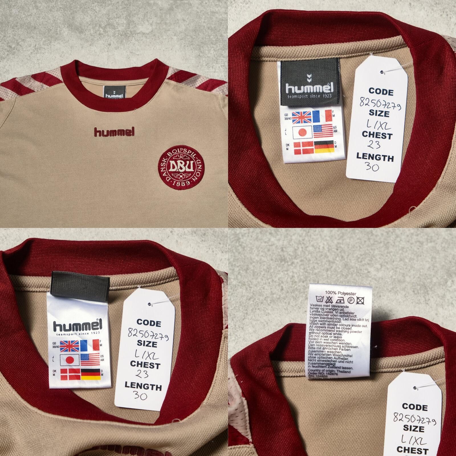 Hummel 2002/03 Denmark Training Shirt Hummel (L/XL) Size US L / EU 52-54 / 3 - 4 Thumbnail