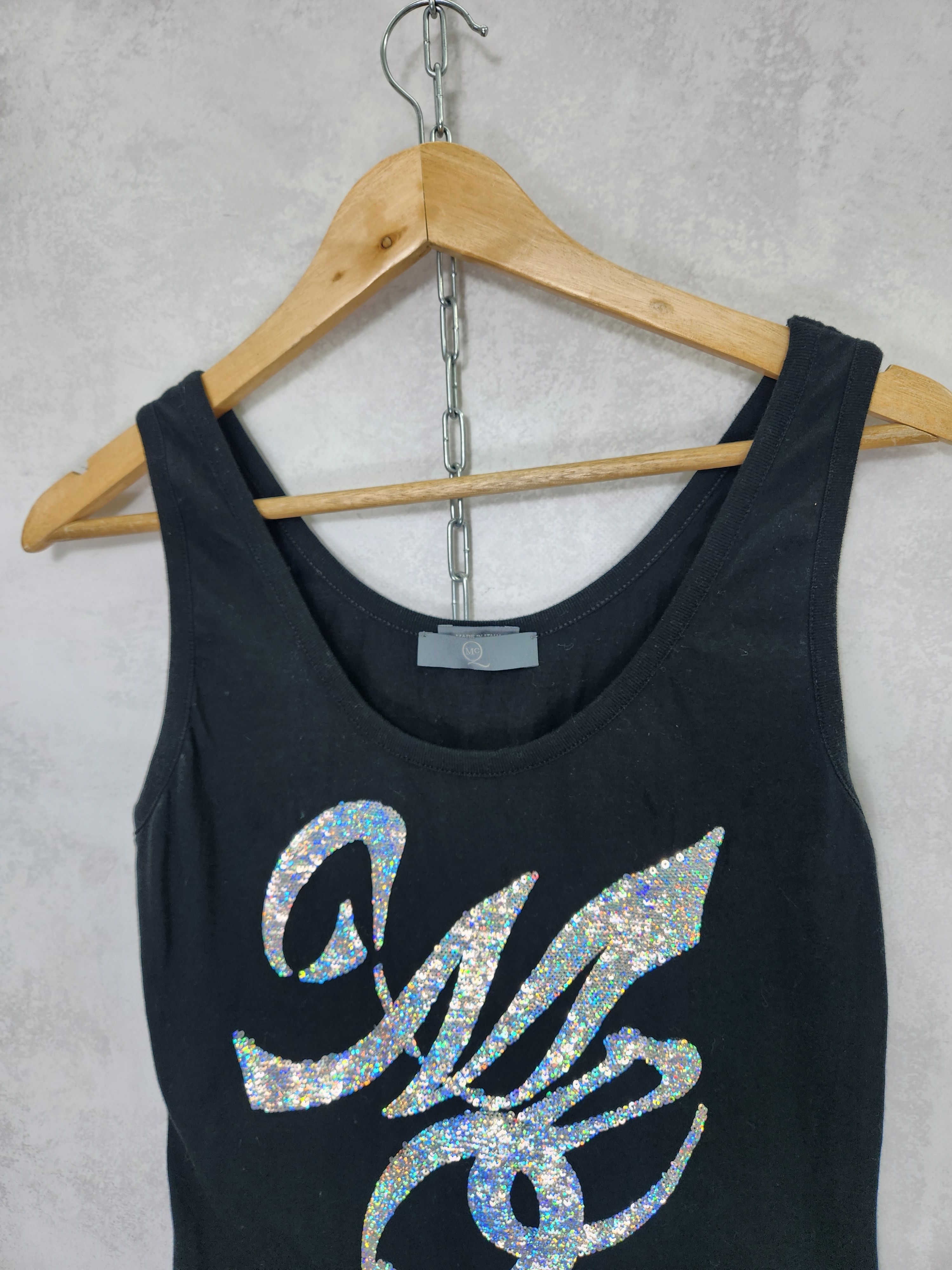 Alexander McQueen Alexander mcqueen black big logo tank top size M Size M / US 6-8 / IT 42-44 - 3 Thumbnail