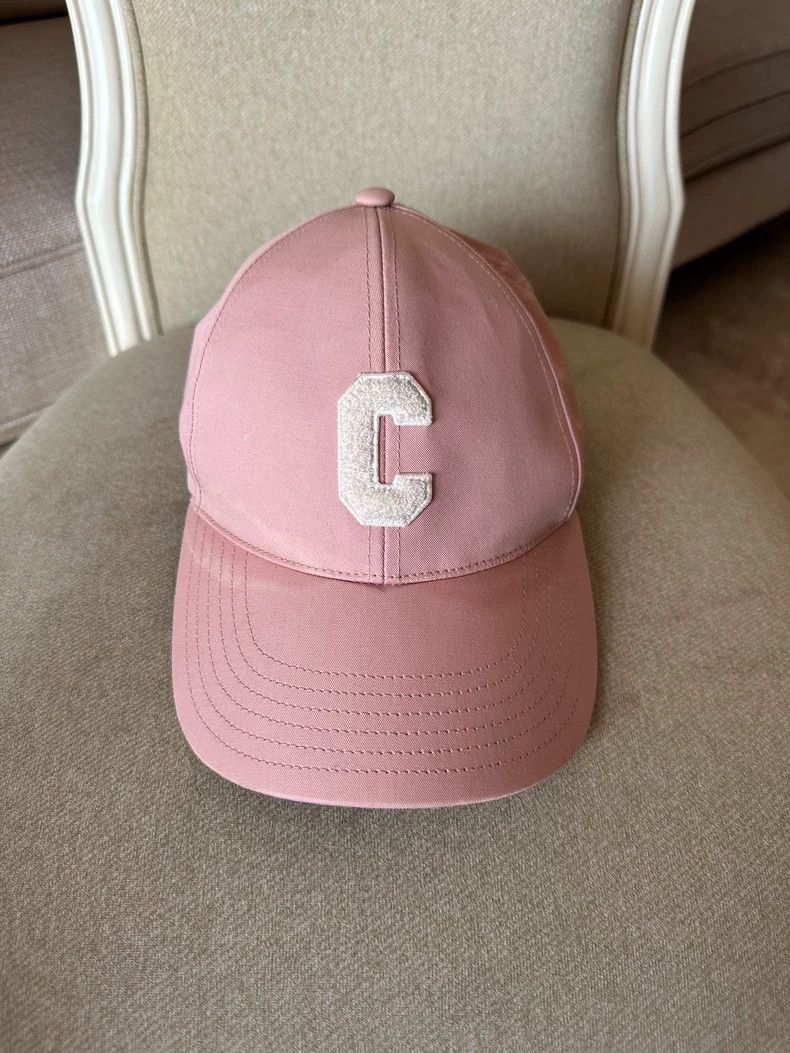 Celine Pink Embroidered Baseball Cap Size ONE SIZE - 2 Thumbnail
