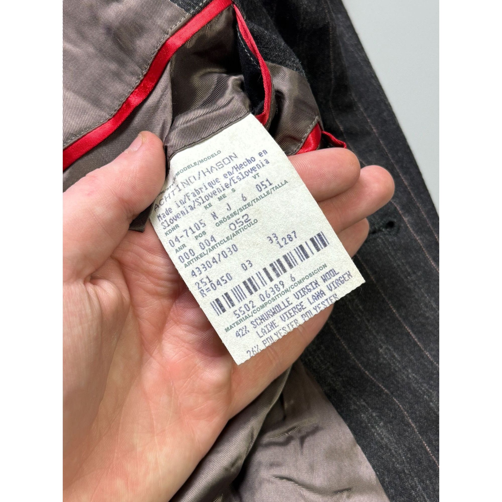 Hugo Boss Hugo Boss Striped Wool Blend 2 Button Blazer (Y1148) Size 44R - 6 Thumbnail