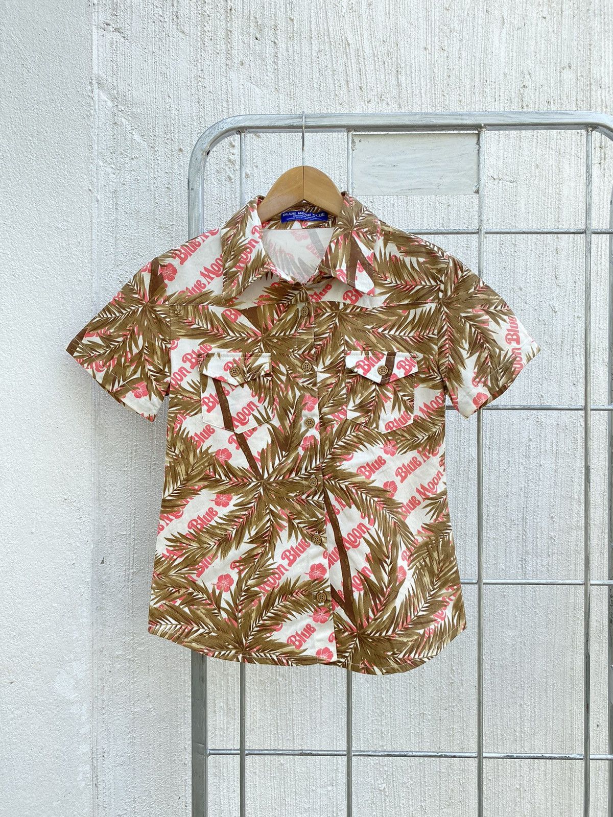 Blue moon blue printed Hawaii shirt