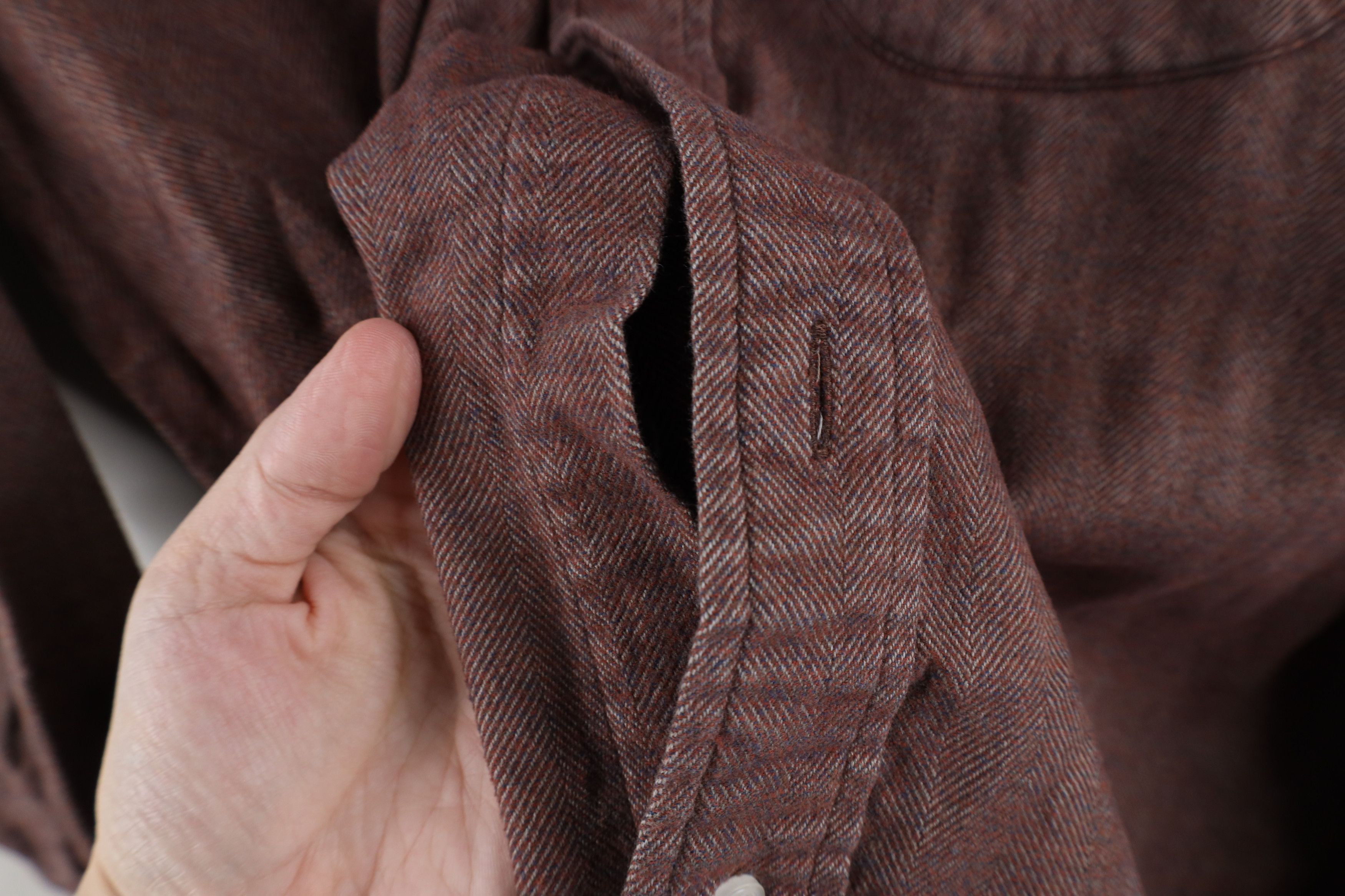 Vintage Vintage 90s Streetwear Herringbone Flannel Button Down Shirt Size US M / EU 48-50 / 2 - 4 Thumbnail