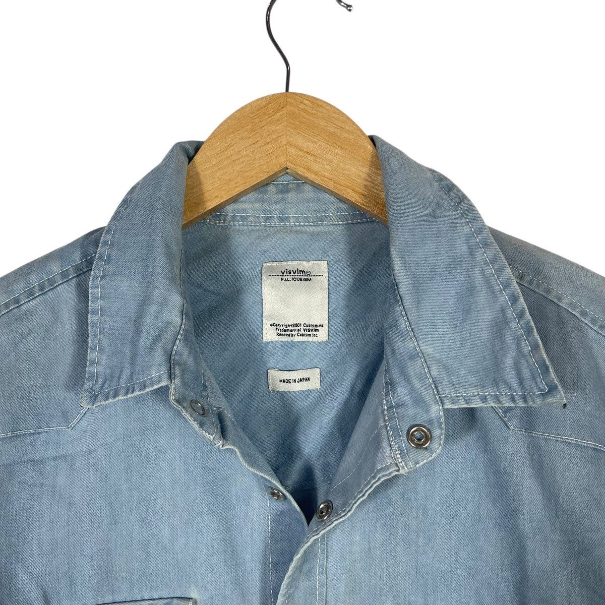 Visvim VISVIM F.I.L. Cubism Denim Western Pearl Snap Button Size US S / EU 44-46 / 1 - 5 Thumbnail