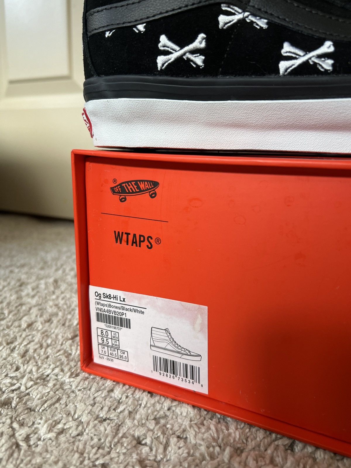 Vans × Wtaps Vans x WTAPS Black Bones OG Sk8-Hi Size US 8 / EU 41 - 9 Thumbnail