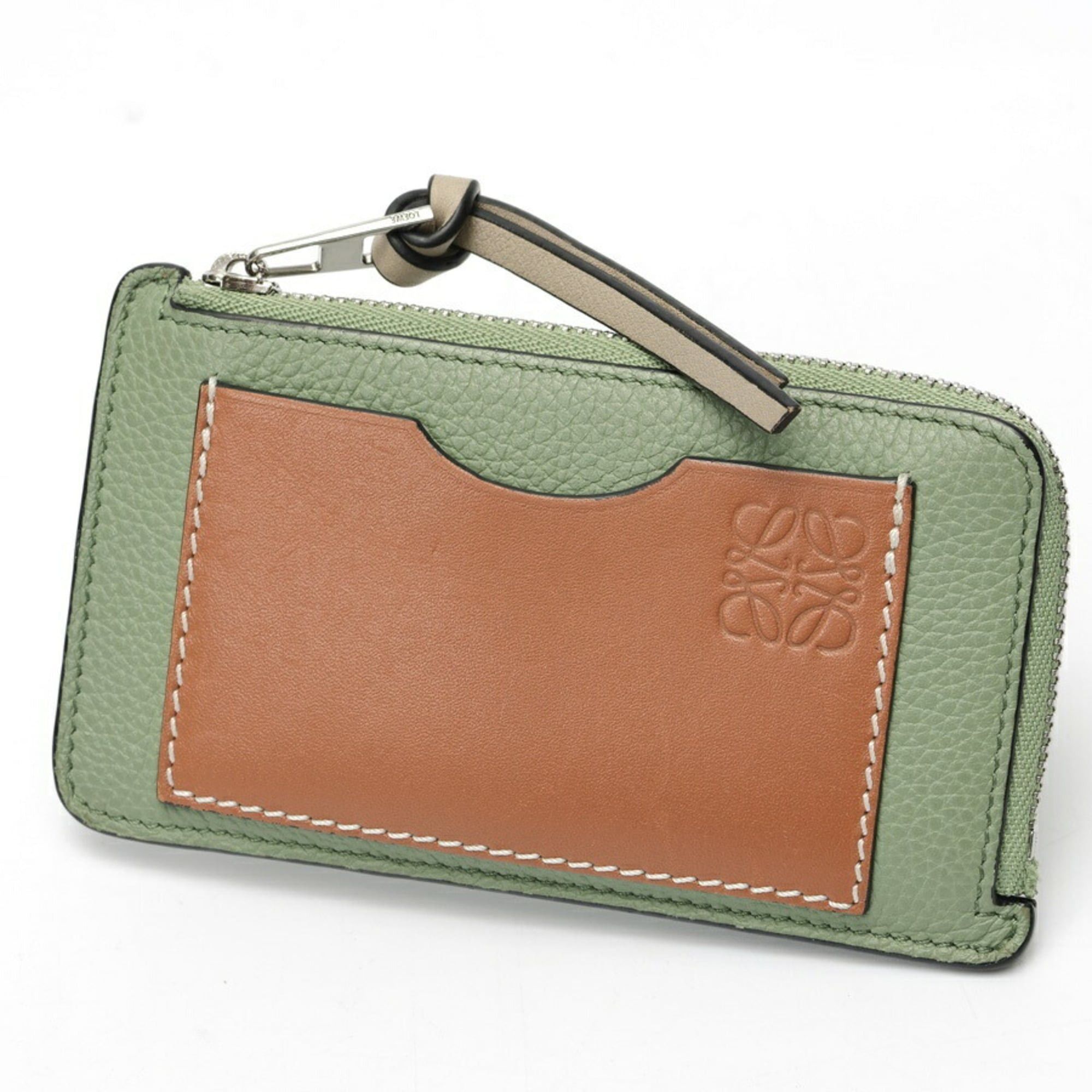 Loewe Loewe coin card holder/card case C660Z40X04, soft grain calf leather, rosemary tan. Size ONE SIZE - 1 Thumbnail