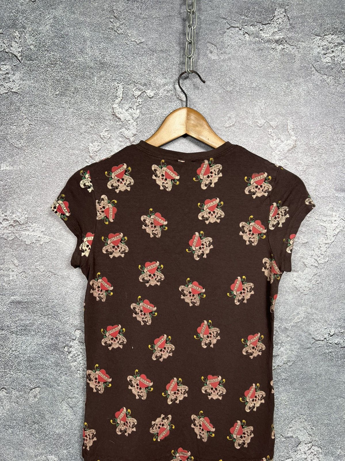 Ed Hardy Vintage Ed Hardy by Christian Audigier Monogram T-shirt Size S / US 4 / IT 40 - 8 Thumbnail