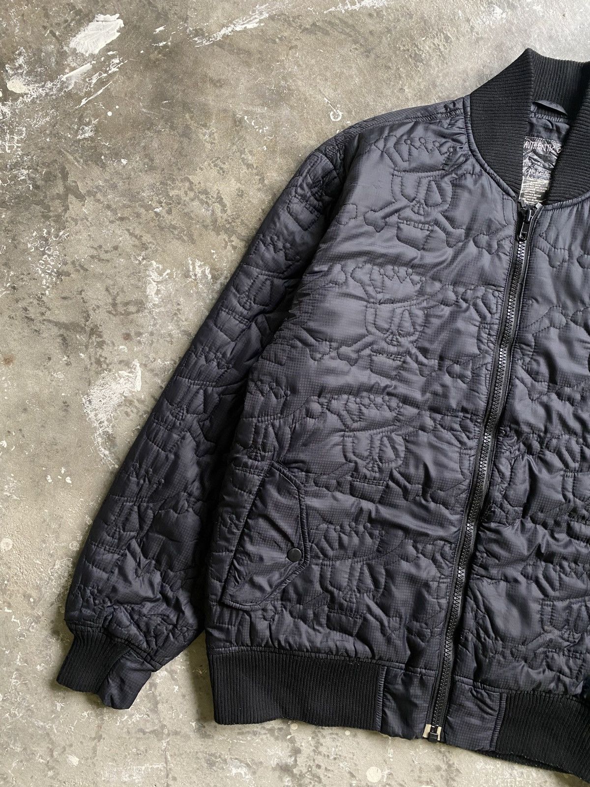 Stussy × Vintage Rare Vintage Stussy Monogram Skull Quilted Thermolite Jacket Size US L / EU 52-54 / 3 - 3 Thumbnail