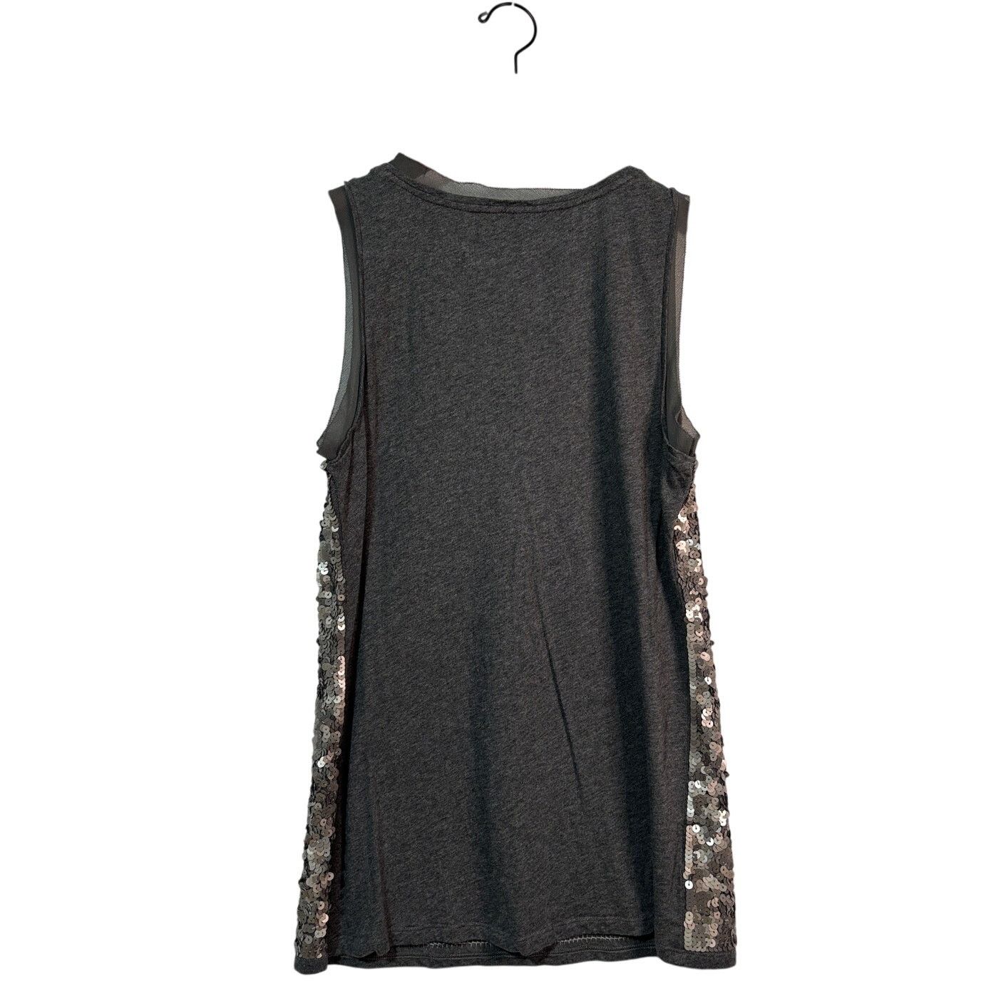 Ann Taylor Size L | ANN TAYLOR Loft Matte Gray Sequin Tank Top Size L / US 10 / IT 46 - 2 Thumbnail