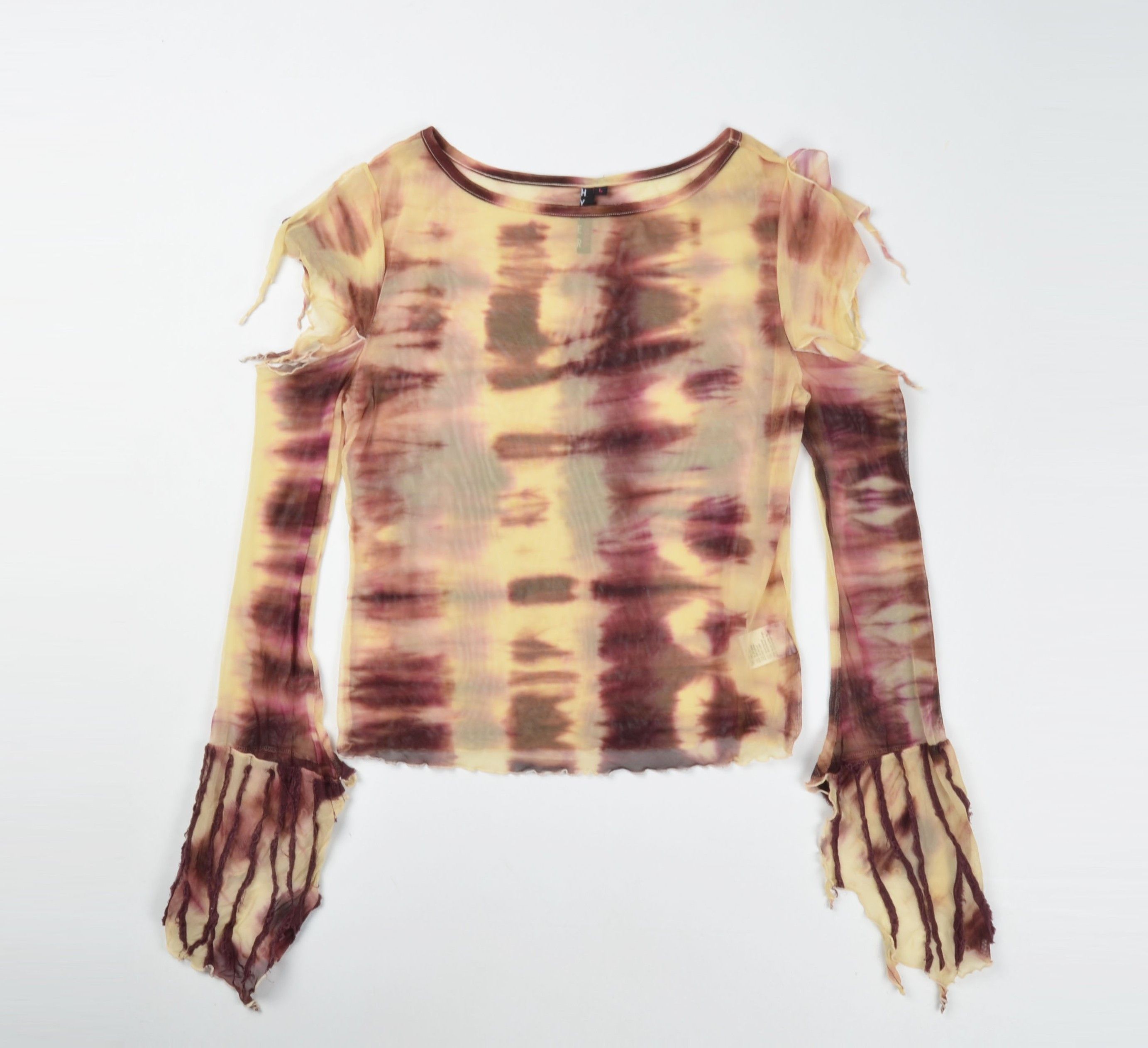 Other Teddys Hyper Y2K Grunge Fairy Mesh Open Shoulders Top Size L / US 10 / IT 46 - 4 Thumbnail