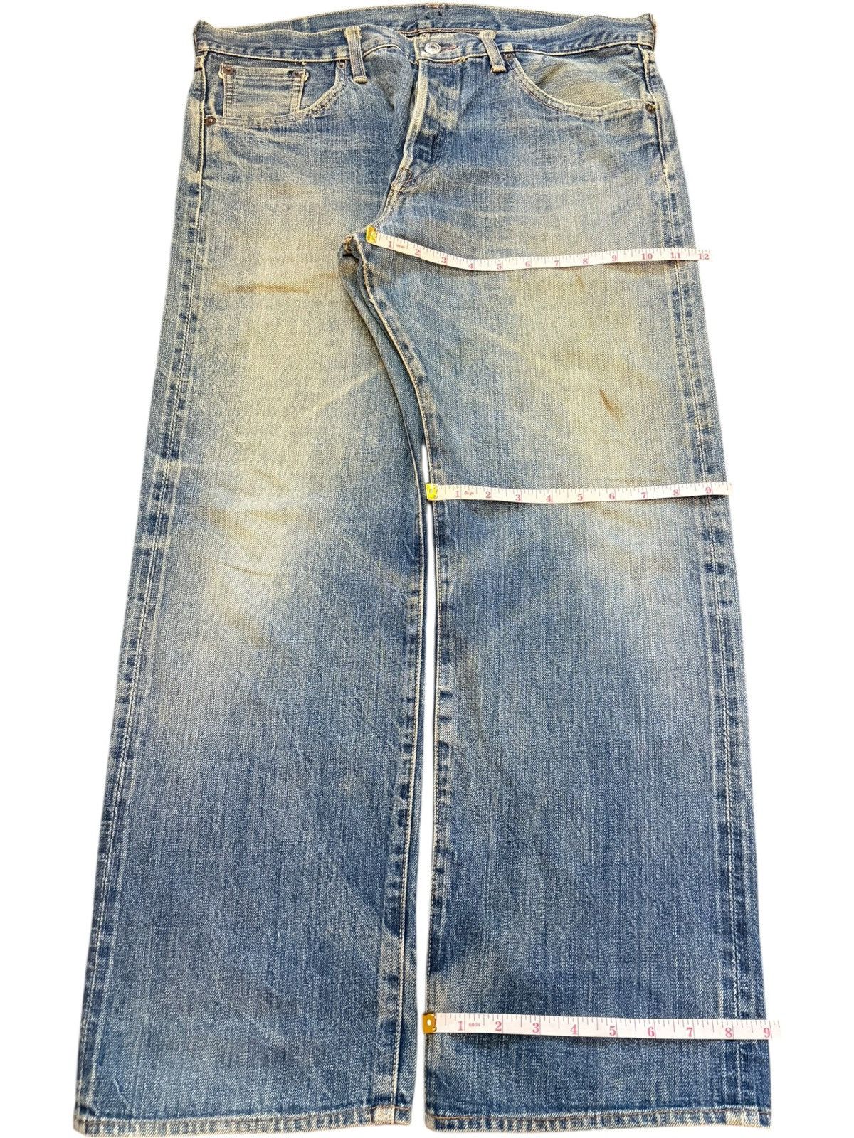 Studio D'Artisan Vintage Japanese Brand Mud Wash Selvedge Baggy Jeans Size US 35 - 8 Thumbnail
